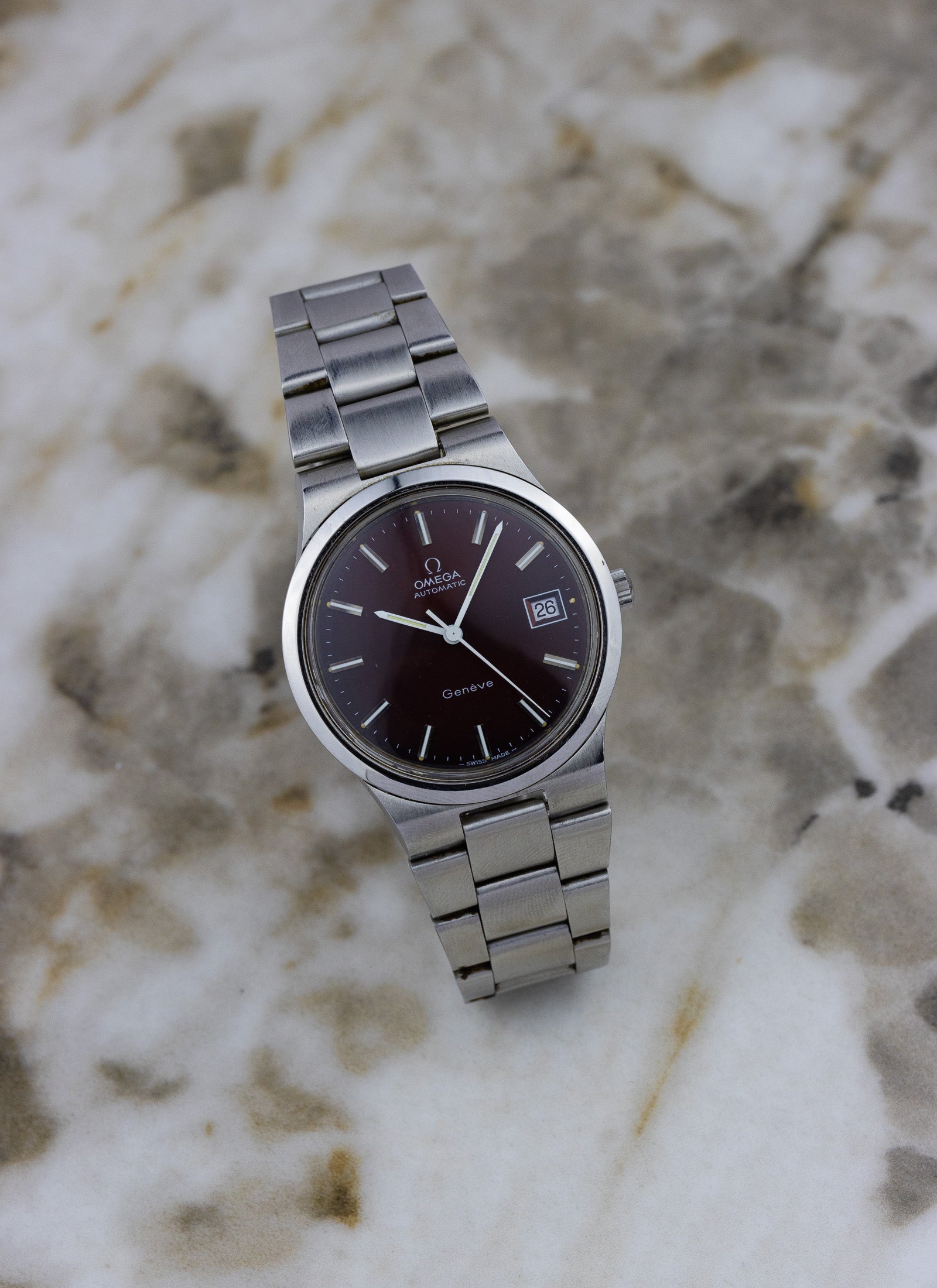 1973 Omega Geneve Bordeaux Dial 166.0173 cal. 1012