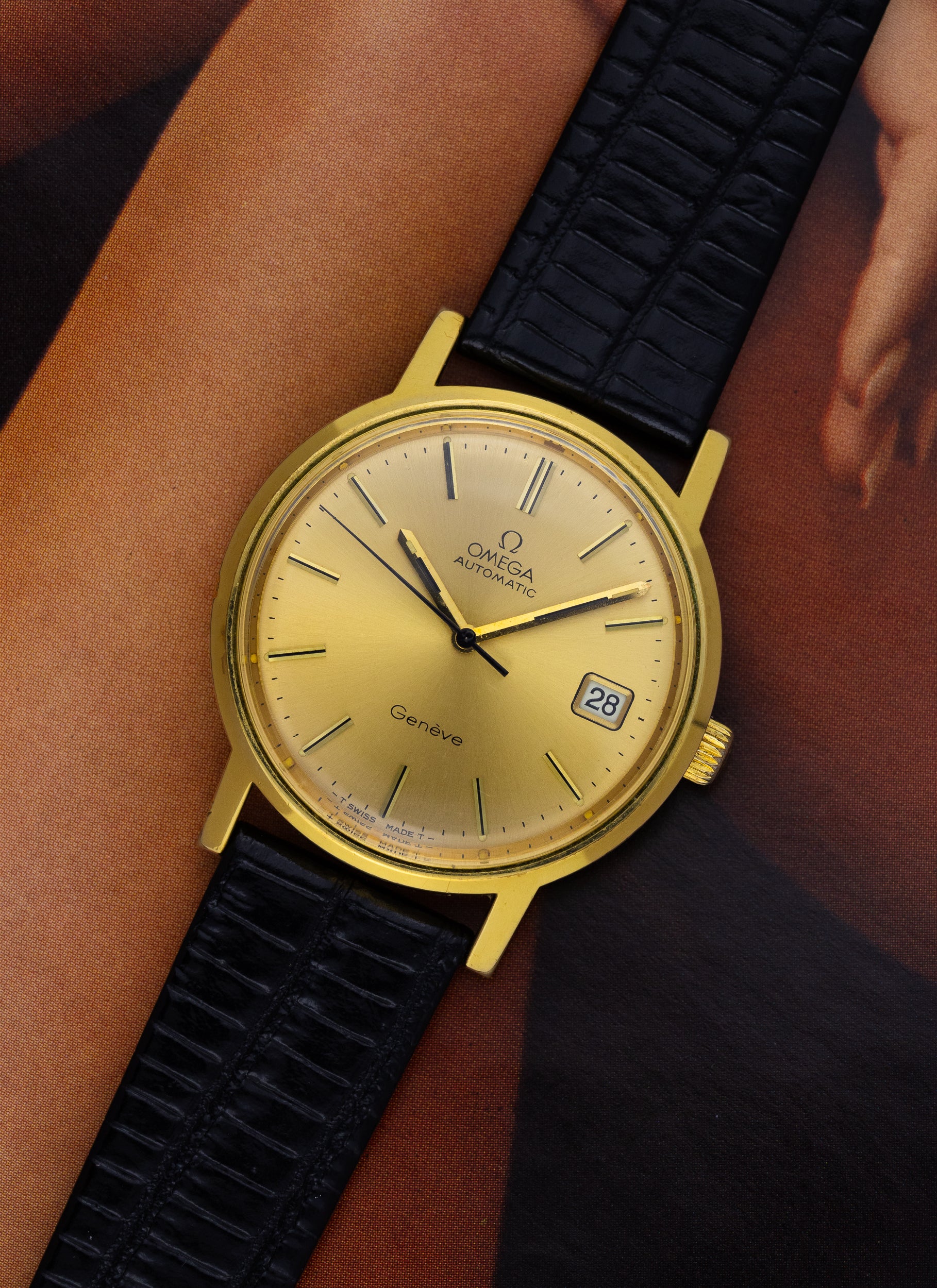 1974 Omega Geneve Gold Sunburst Dial 166.0163 cal. 1012