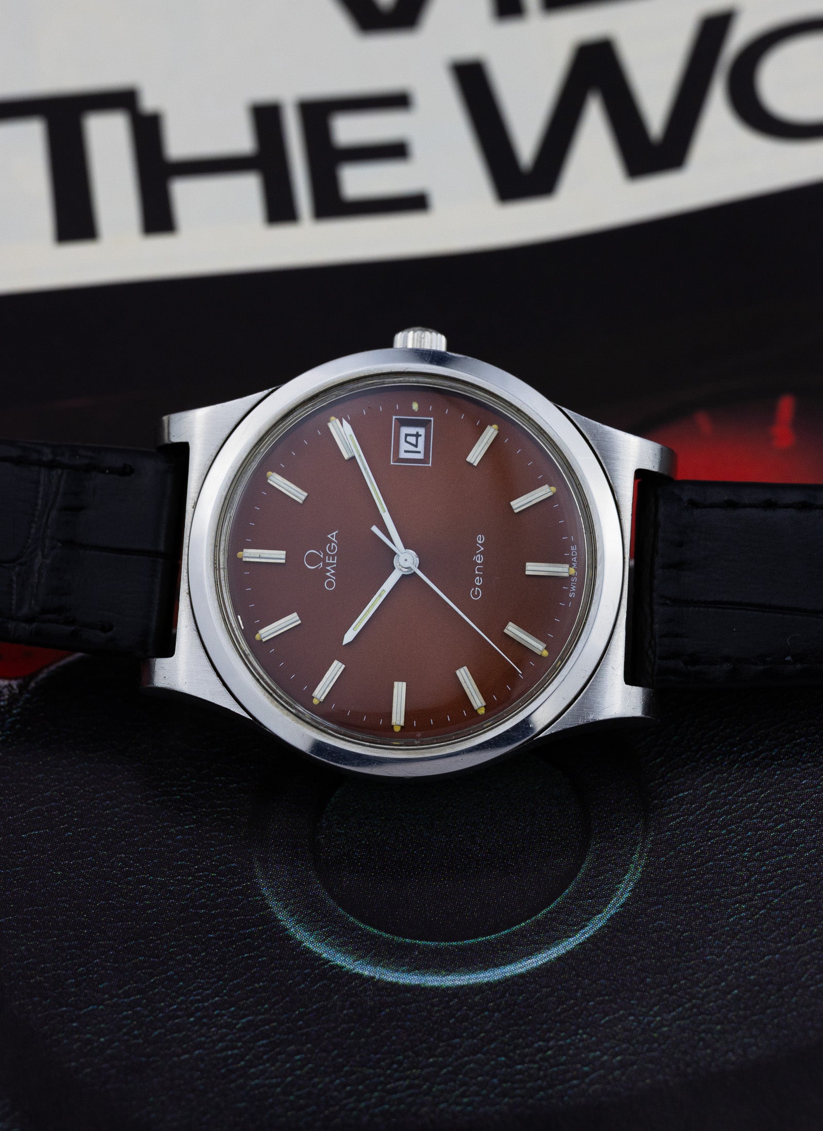 1972 Omega Geneve Burgundy Dial 136.0102 cal. 1030