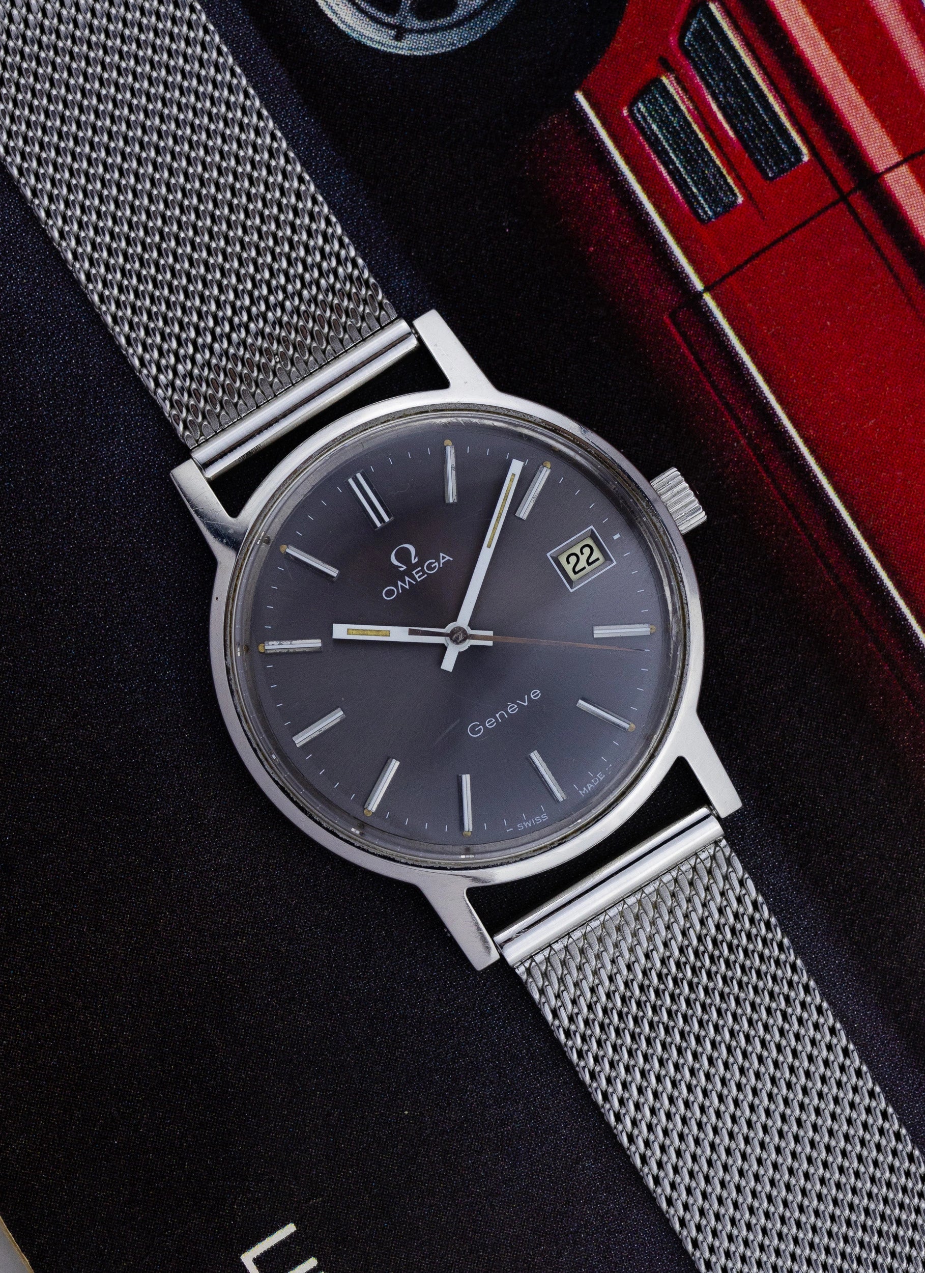 1975 Omega Geneve Gray Dial 136.0104 cal. 1030