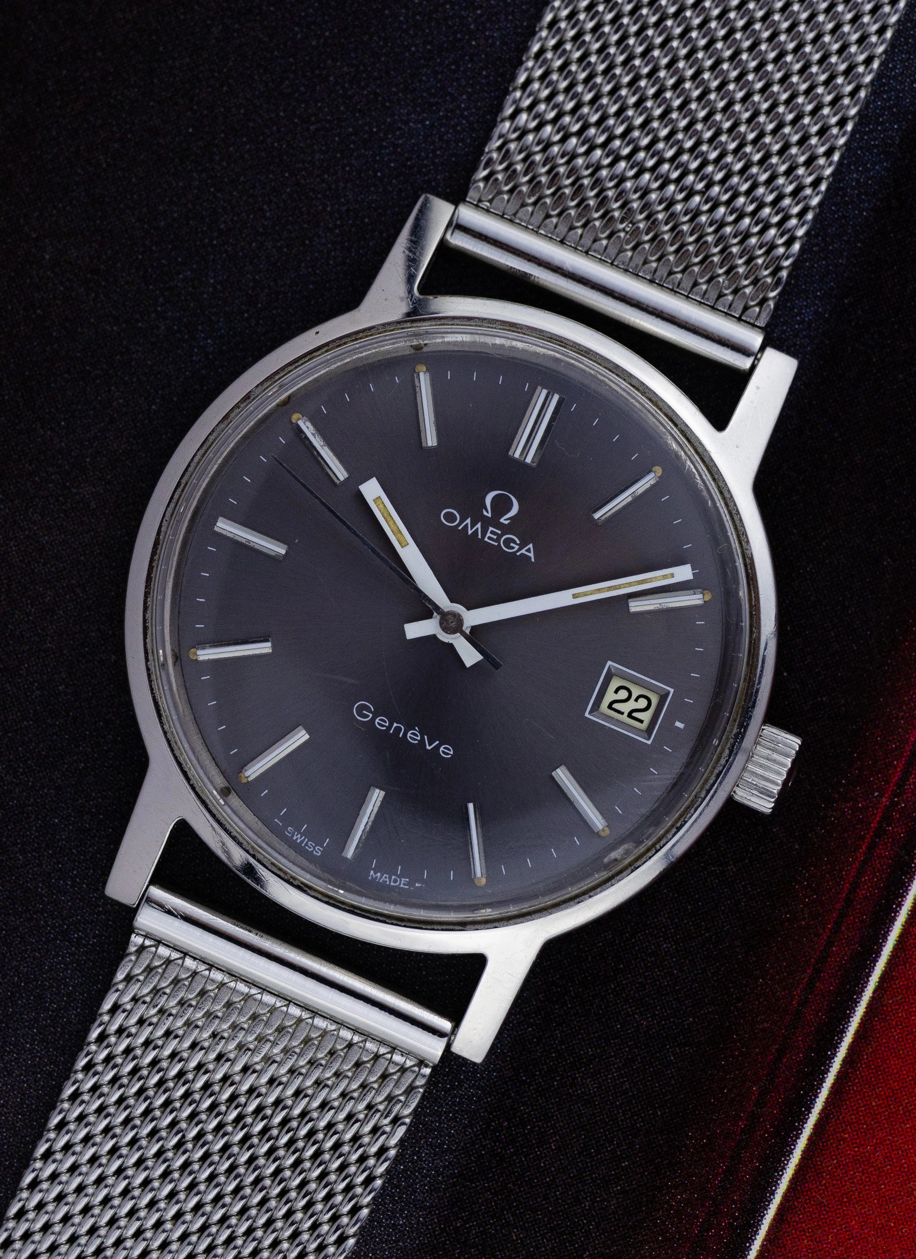 1975 Omega Geneve Gray Dial 136.0104 cal. 1030