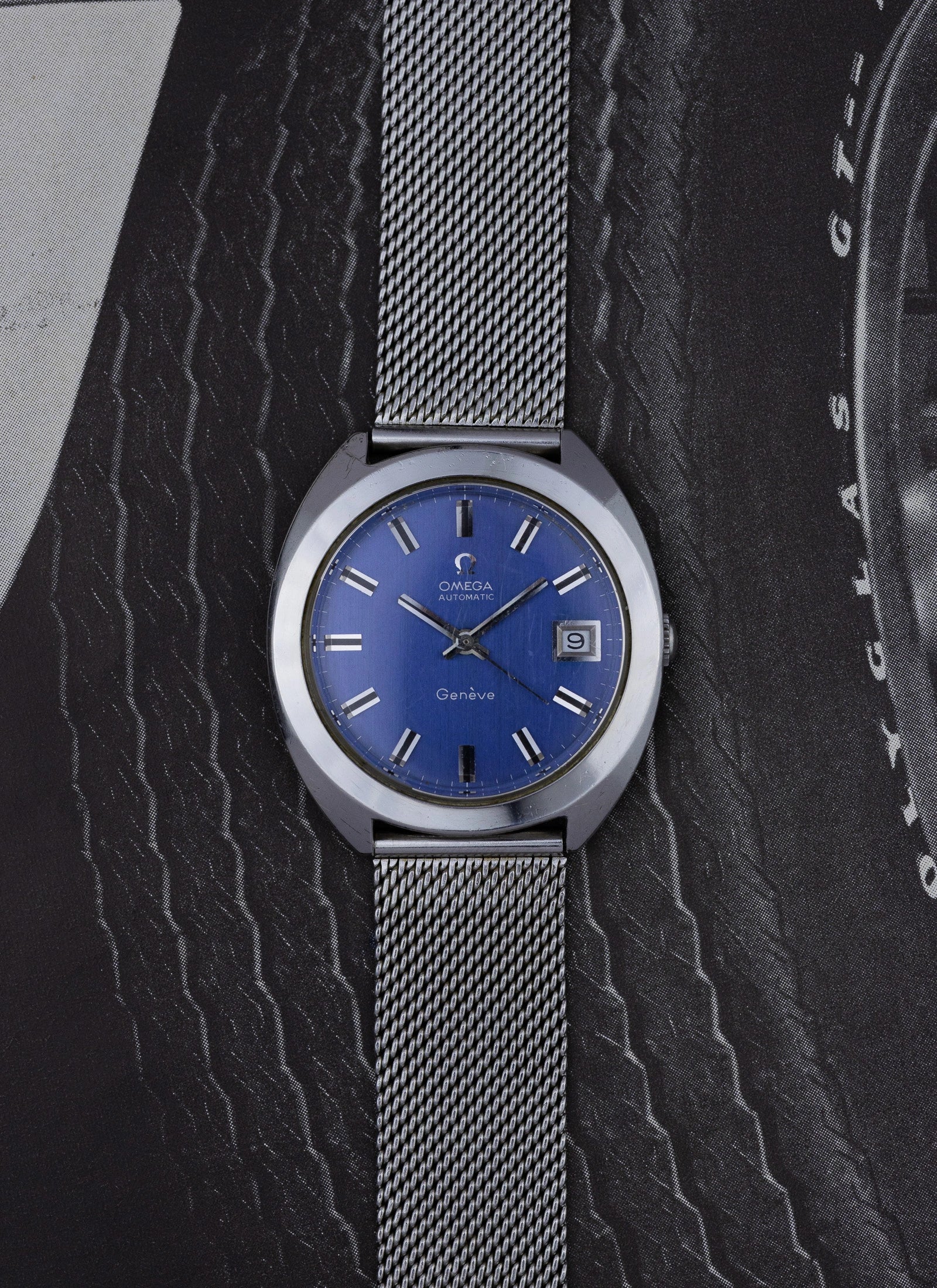 1970s Omega Geneve Navy Dial 166.721 cal. 565