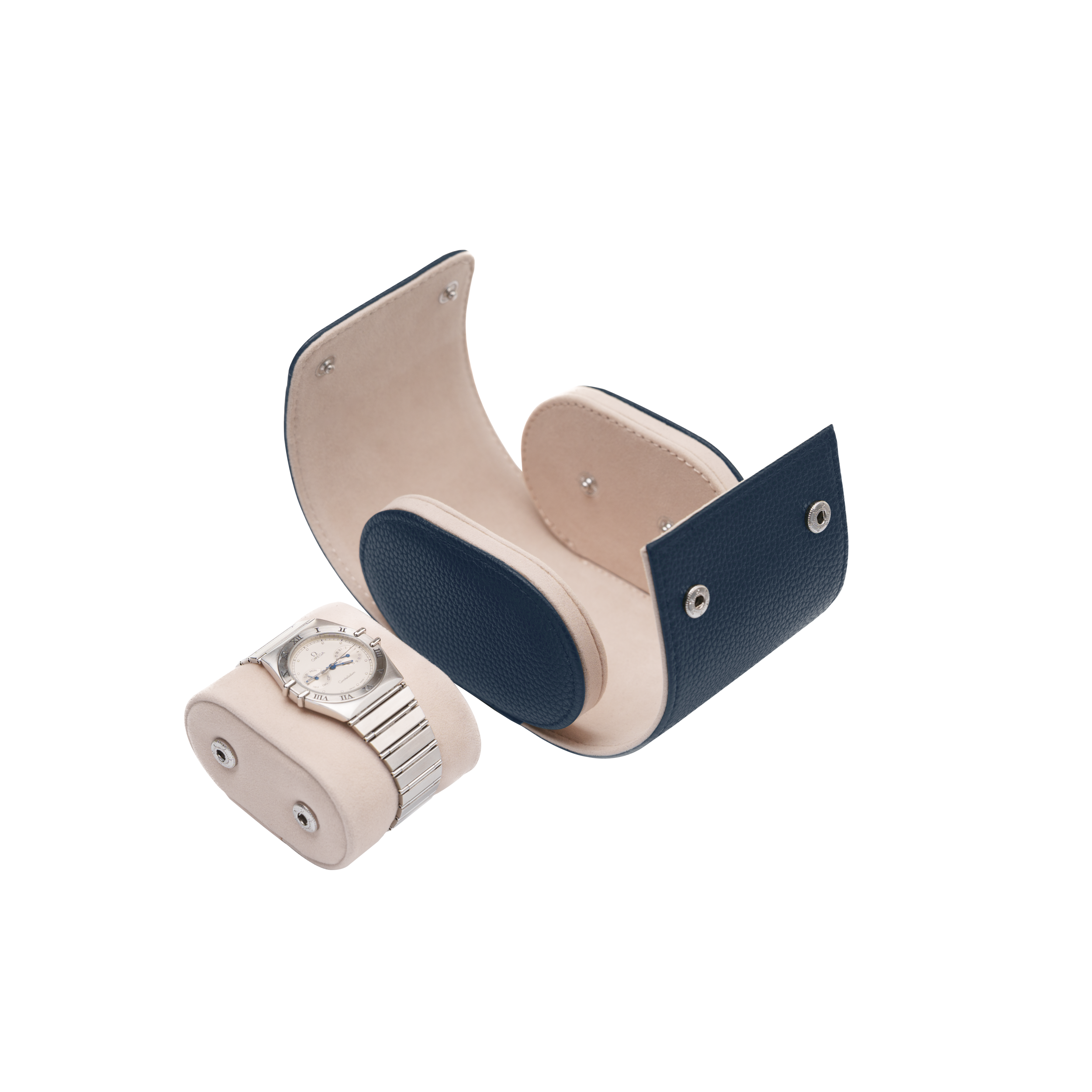 Etui na zegarek pojedyncze navy gold