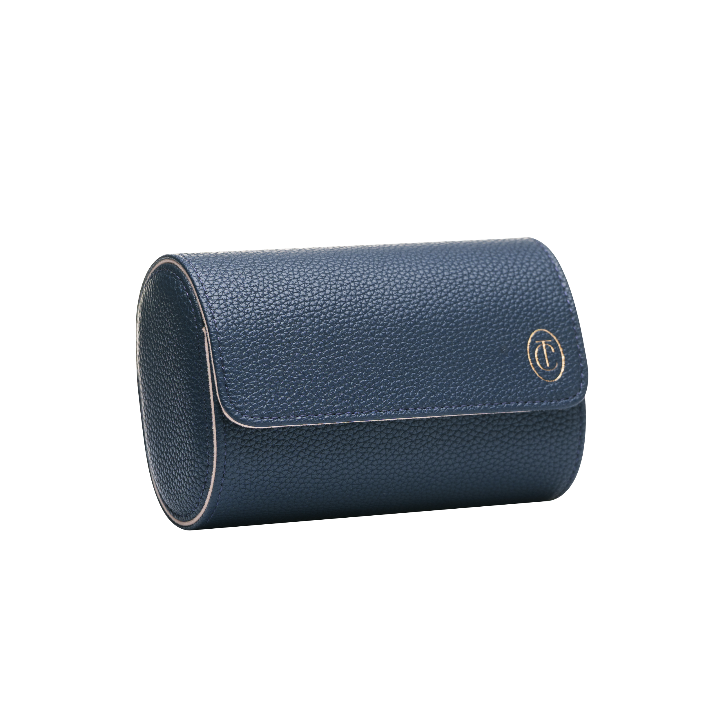 Etui na zegarek podwójne navy gold
