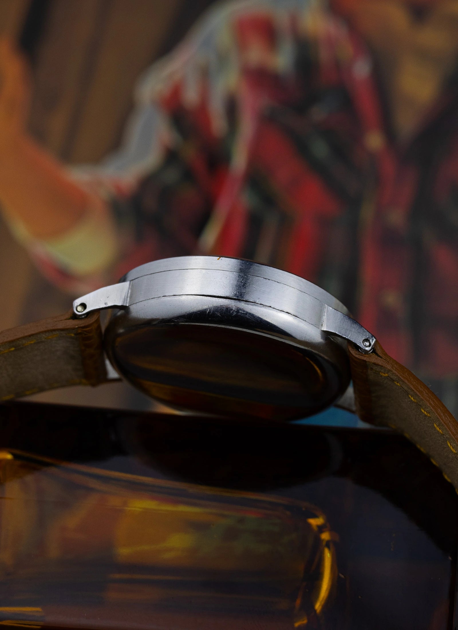 1942 Heuer 2402 Two Register Chronograph Tropical Dial Landeron 13