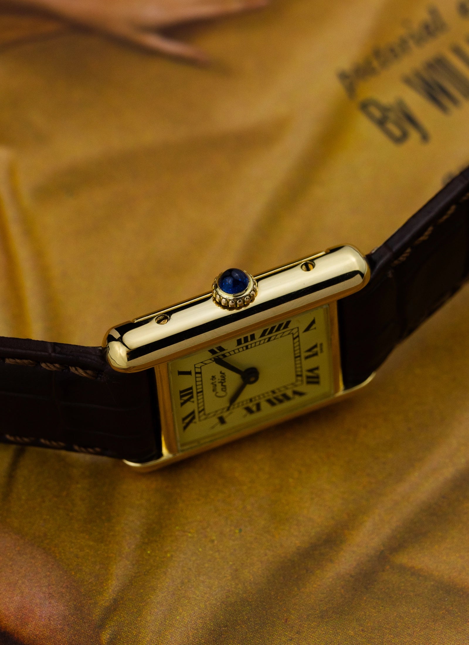 1980s Lady Cartier Must Tank Ivory Manual Winding