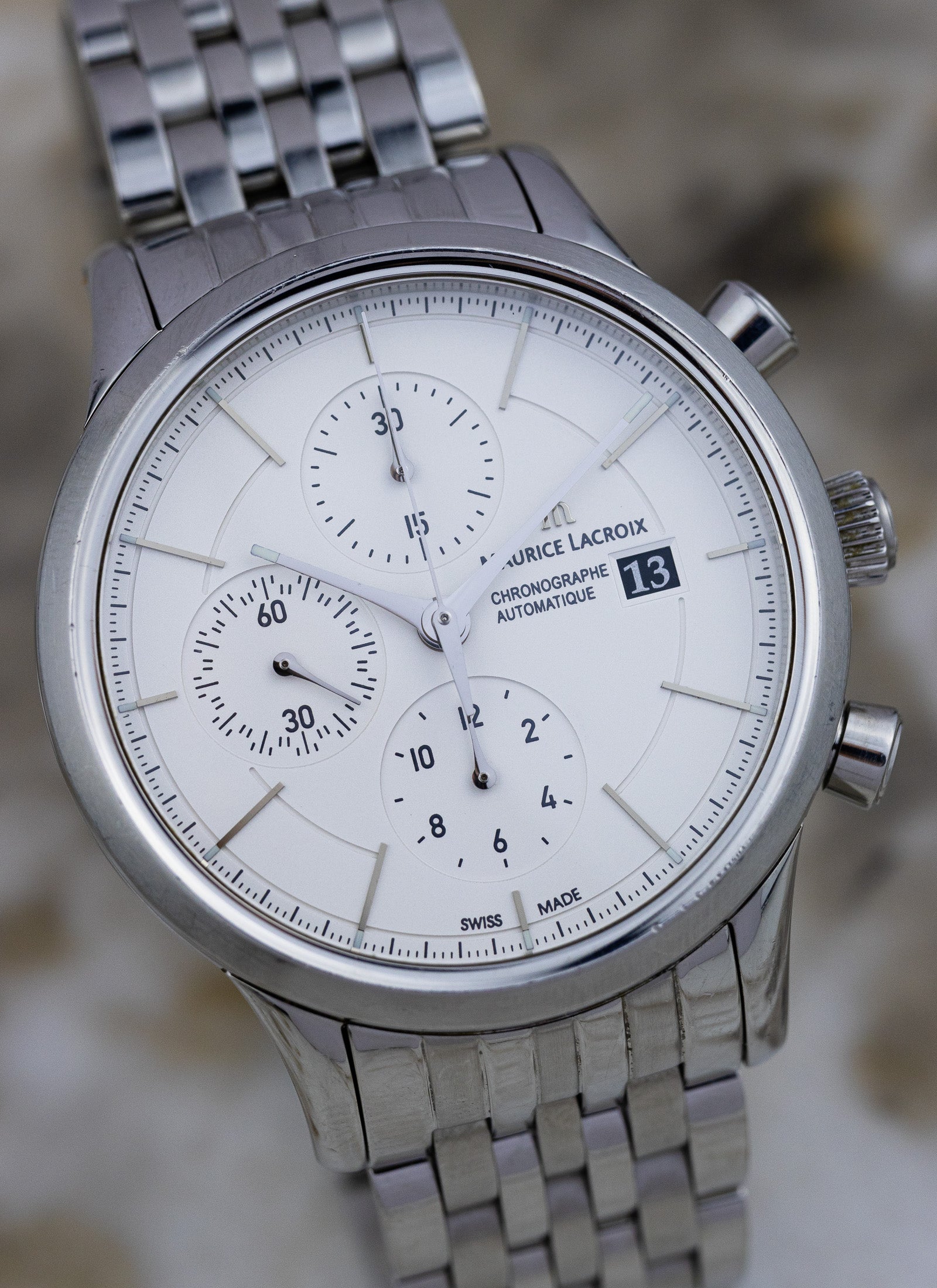 2010s Maurice Lacroix Les Classiques Chronographe LC6058