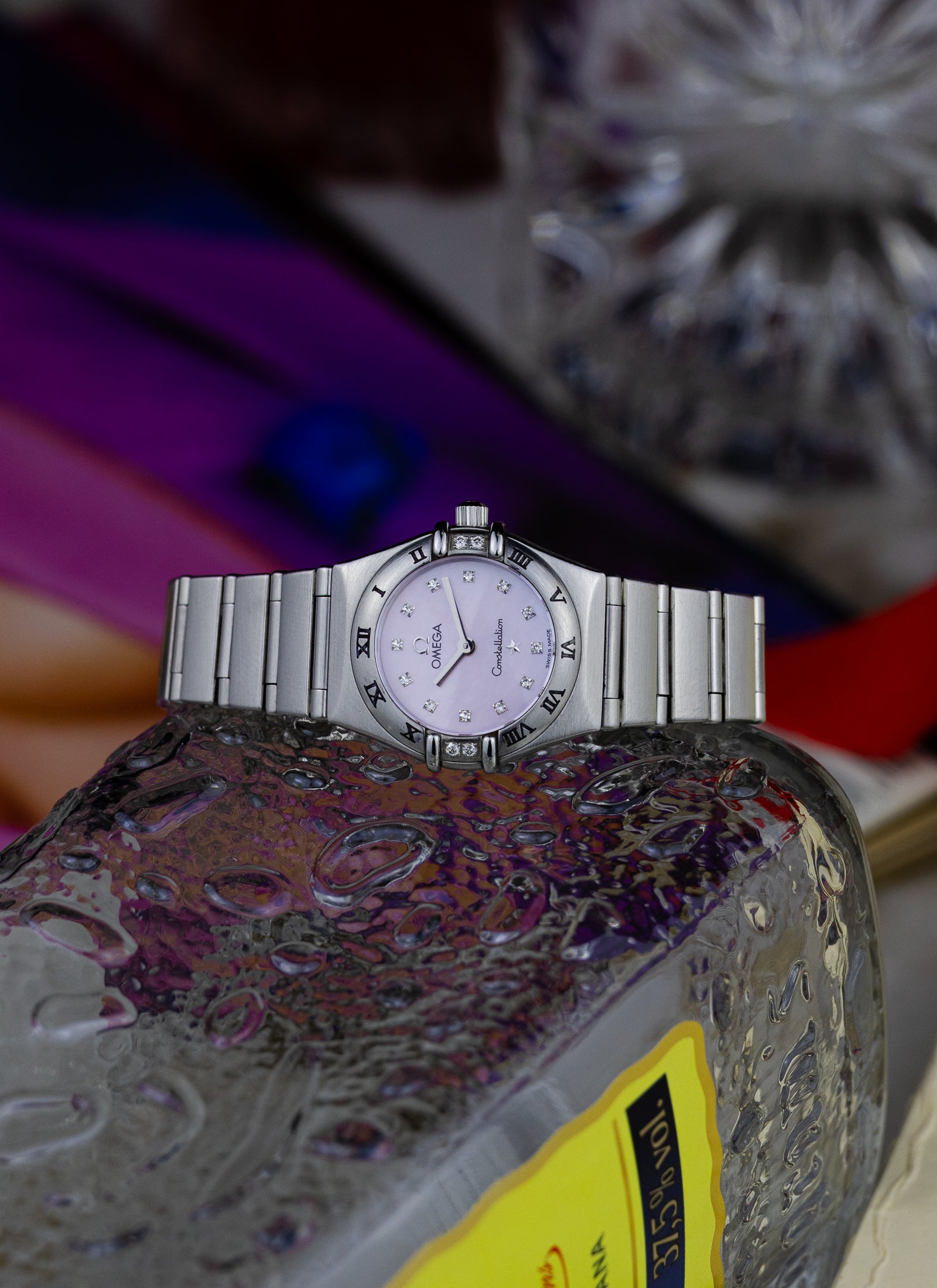 1998 Lady Omega Constellation Diamonds Pink MOP 1567.66.00 cal. 1456 Full Set