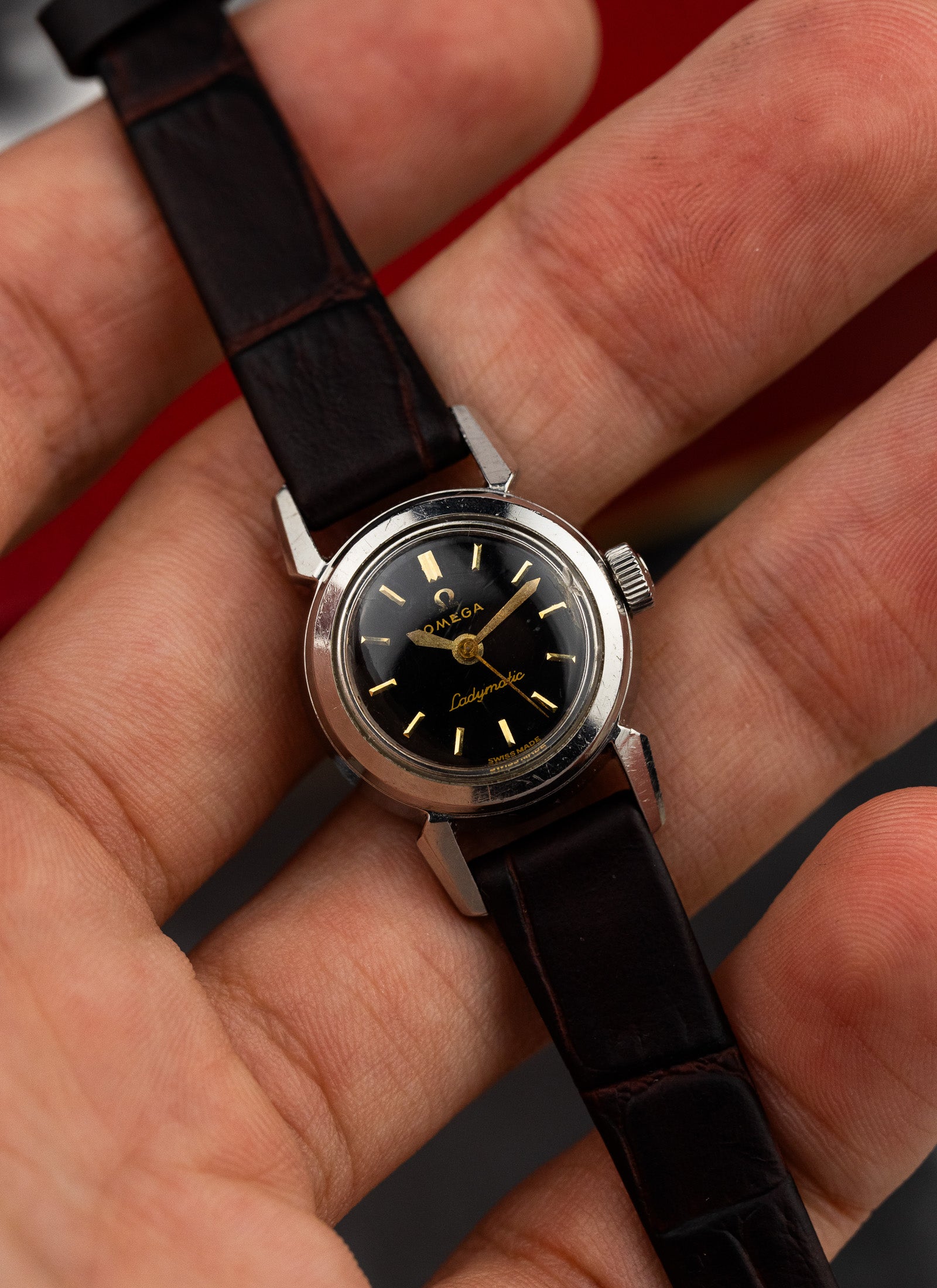 1956 Lady Omega Ladymatic Black Dial 2940-1 cal. 455 Serviced Box