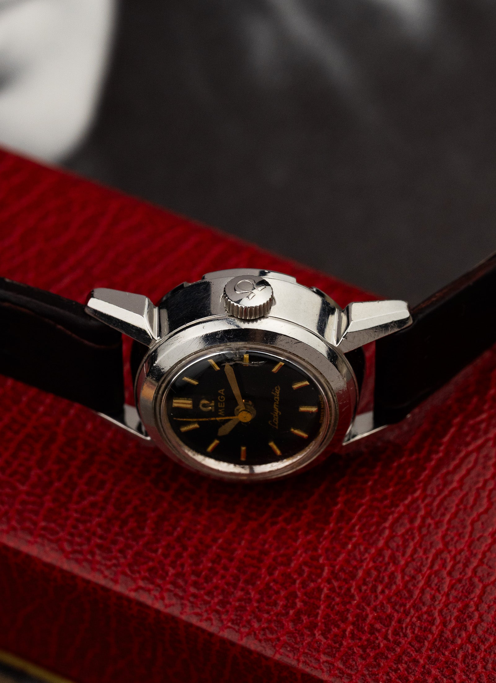 1956 Lady Omega Ladymatic Black Dial 2940-1 cal. 455 Serviced Box