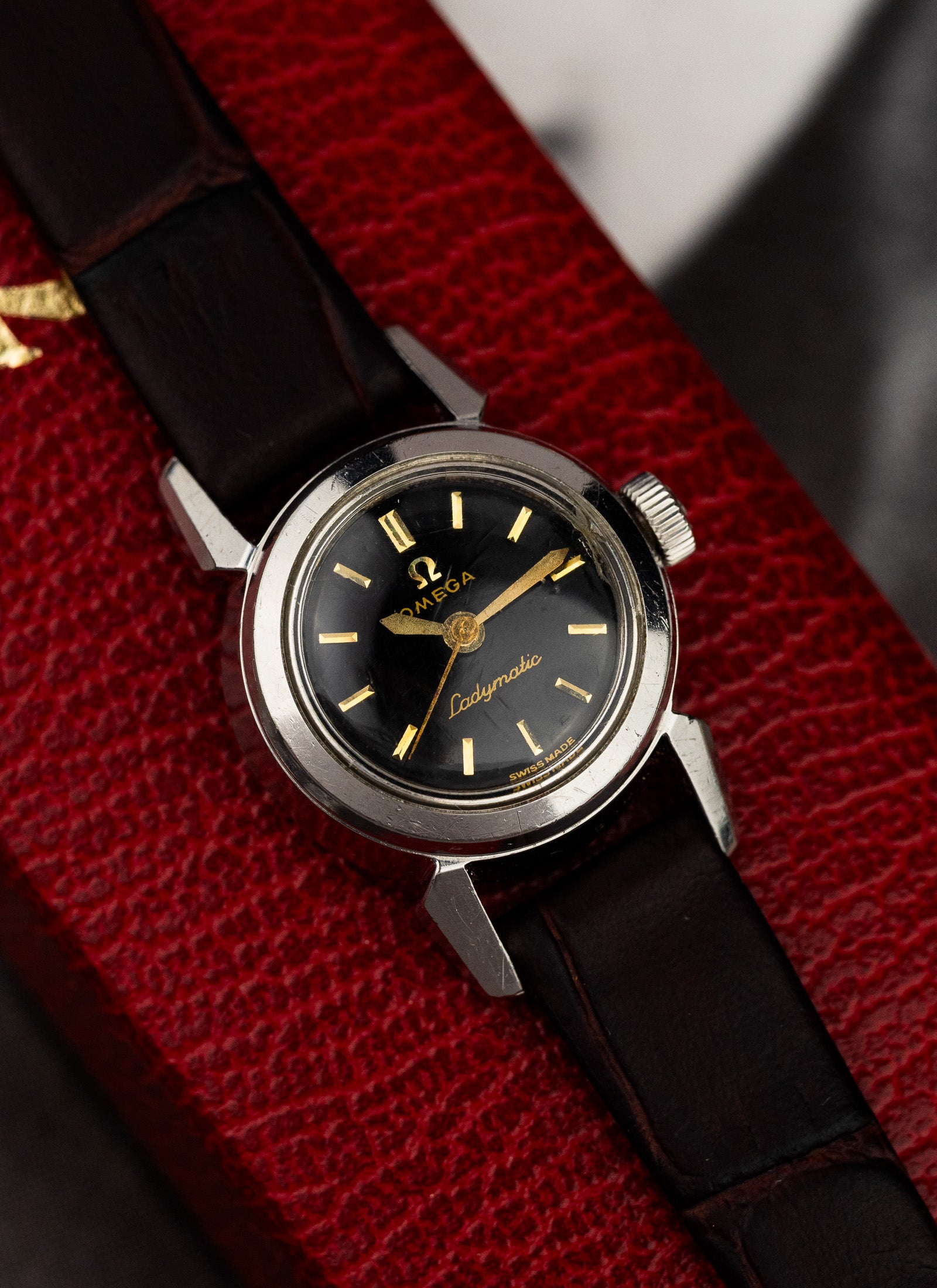1956 Lady Omega Ladymatic Black Dial 2940-1 cal. 455 Serviced Box