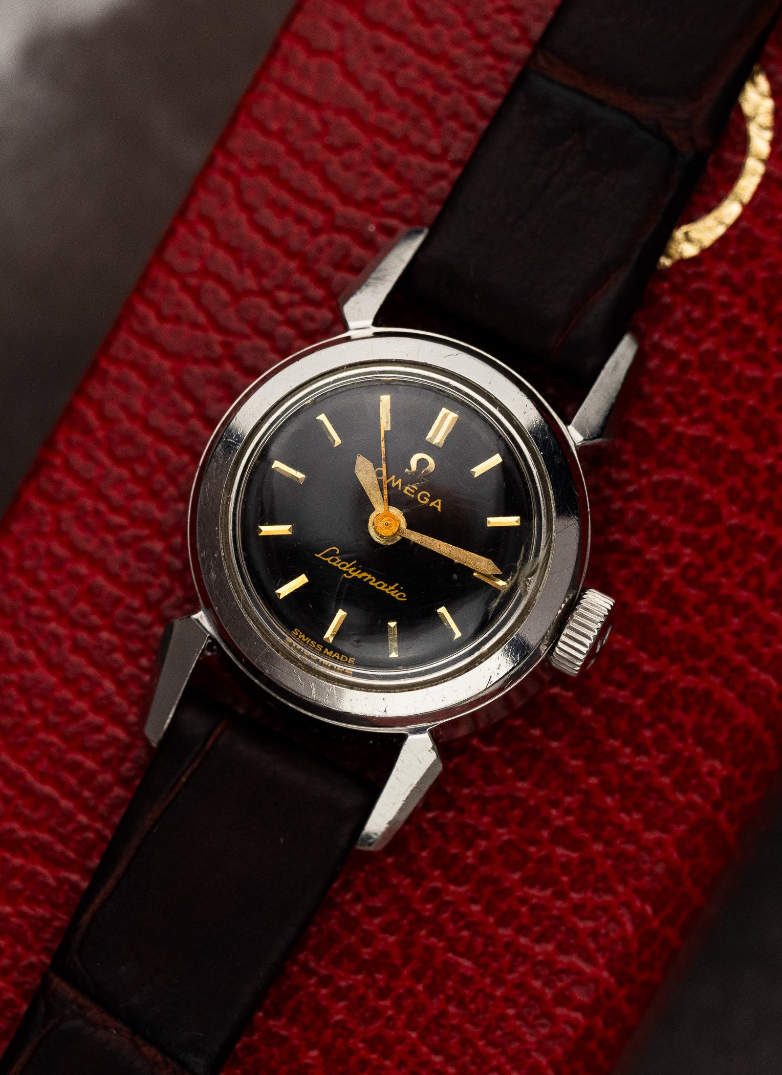 1956 Lady Omega Ladymatic Black Dial 2940-1 cal. 455 Serviced Box
