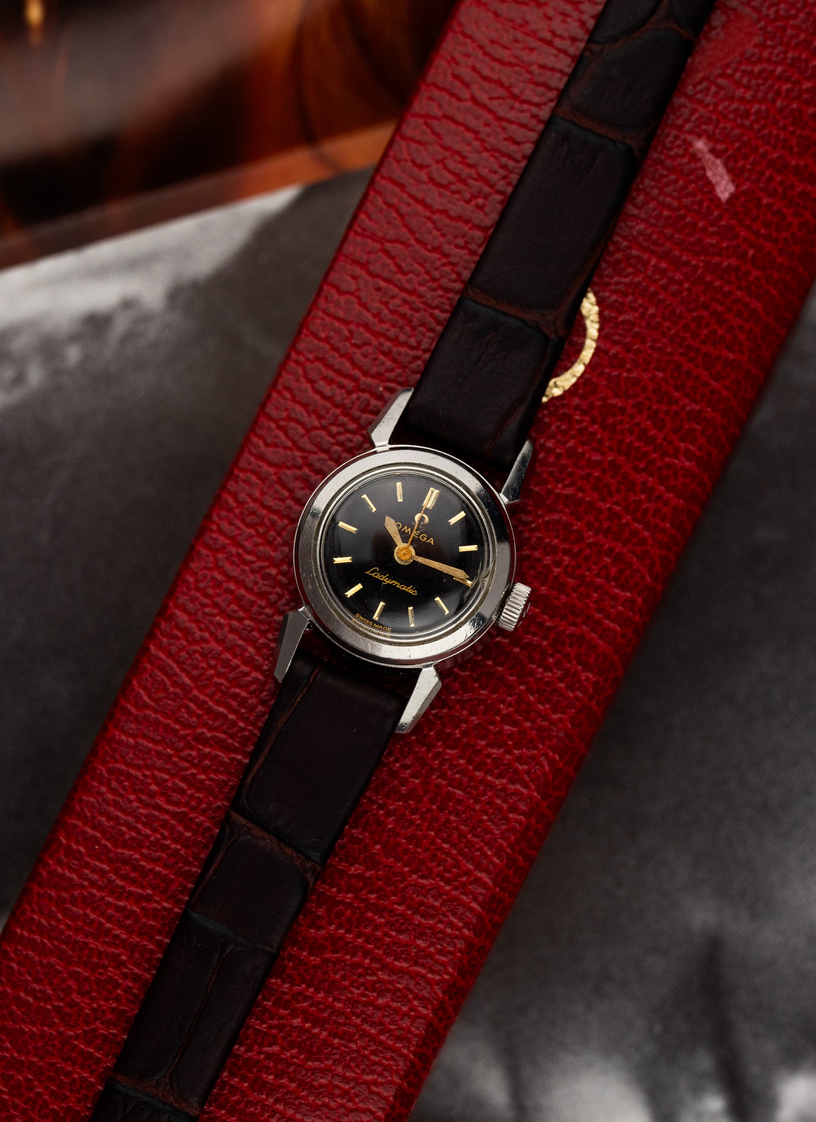 1956 Lady Omega Ladymatic Black Dial 2940-1 cal. 455 Serviced Box
