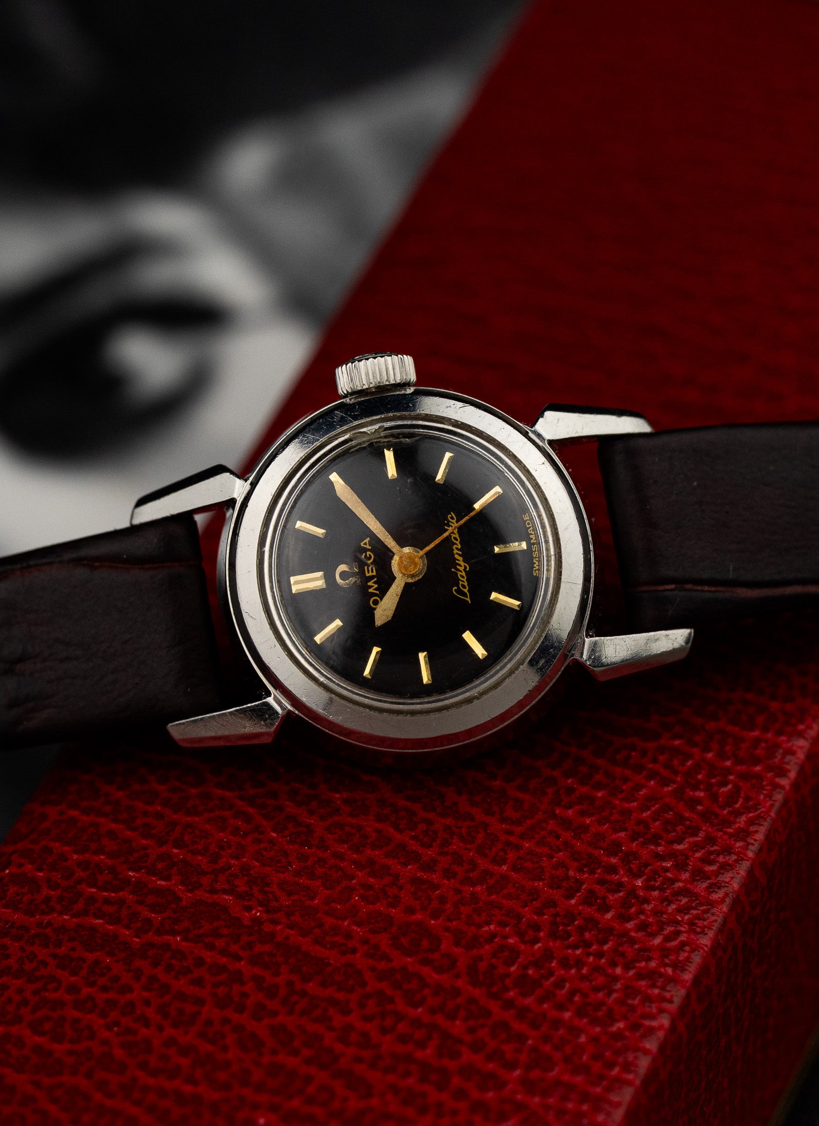 1956 Lady Omega Ladymatic Black Dial 2940-1 cal. 455 Serviced Box