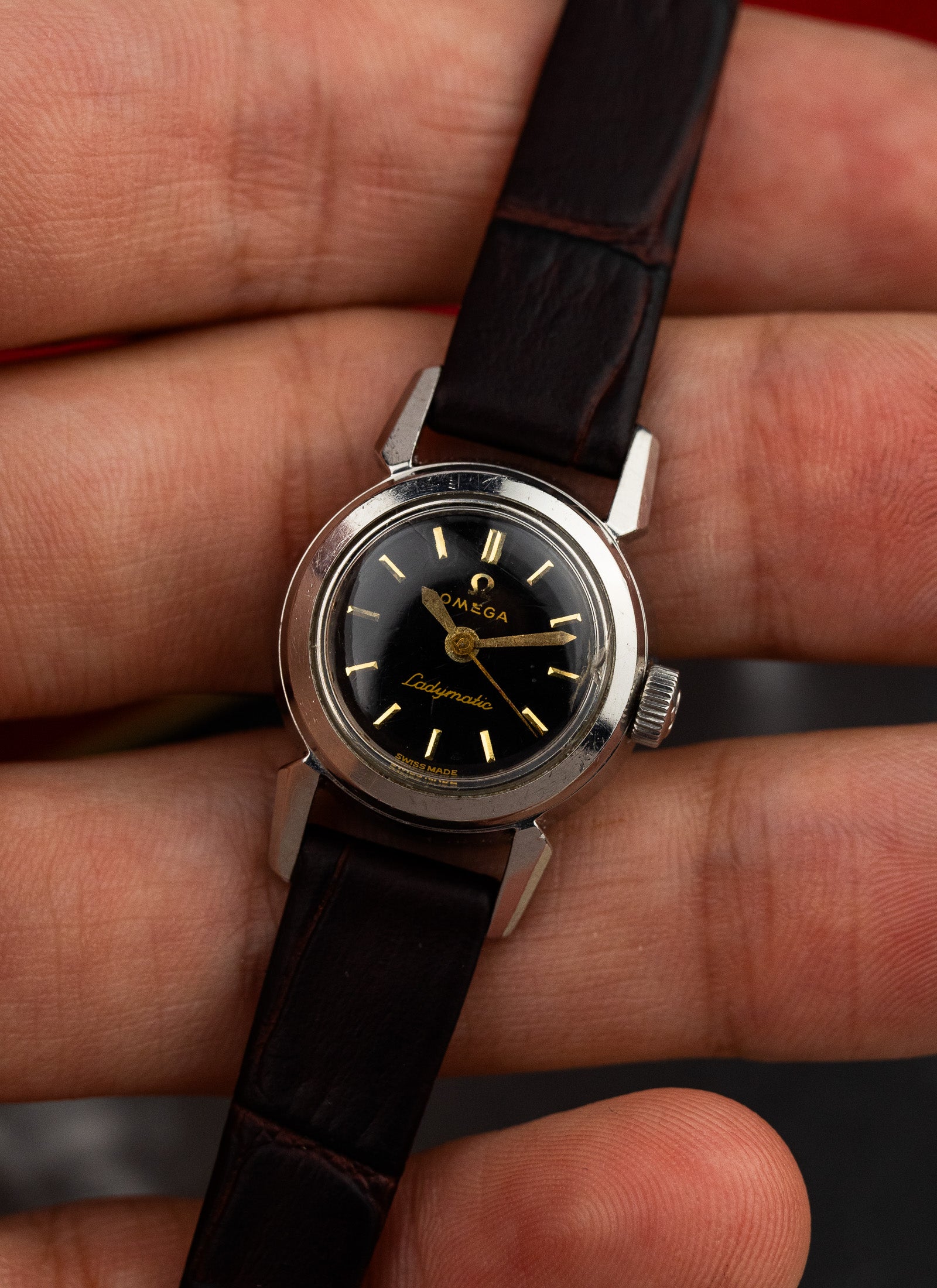 1956 Lady Omega Ladymatic Black Dial 2940-1 cal. 455 Serviced Box