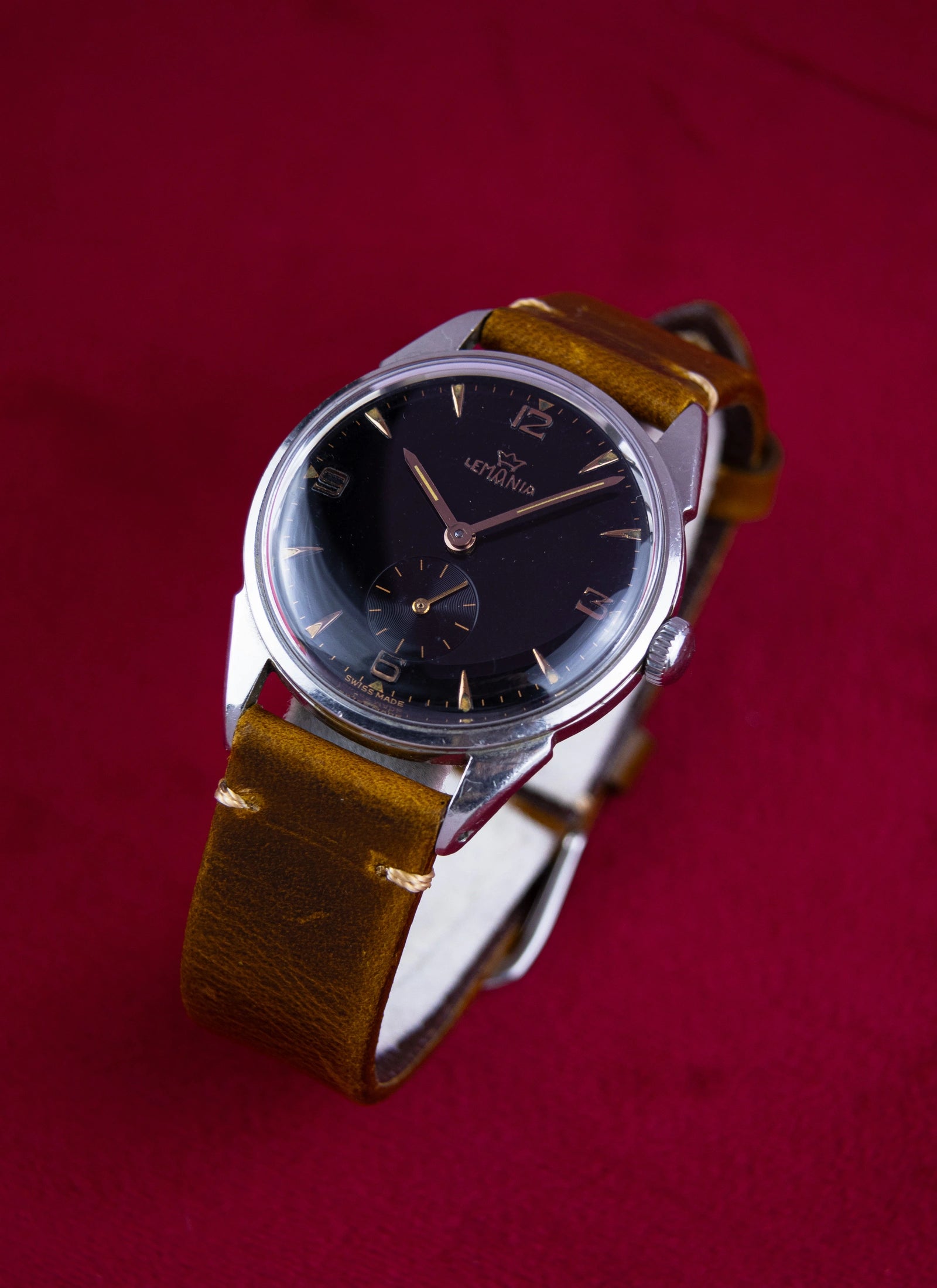 1950-60s Lemania Black Dial