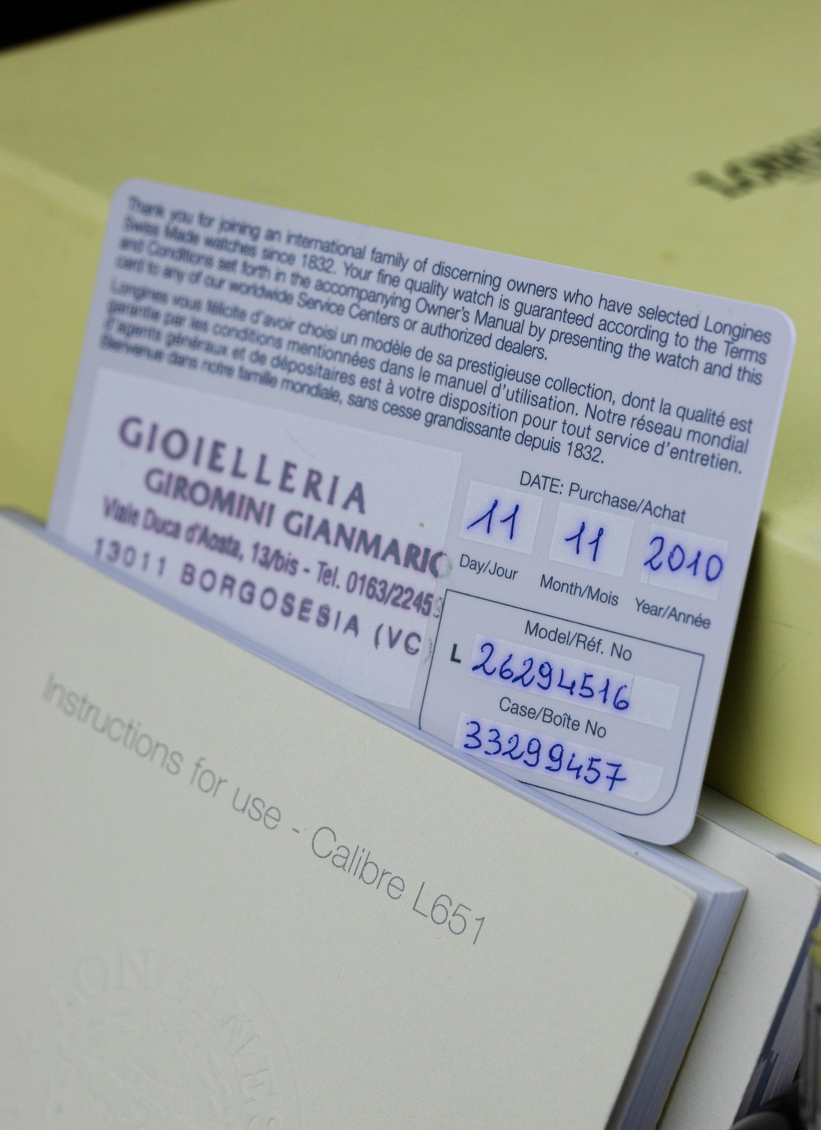 2010 Longines Master Collection L2.629.4.51.6 cal. L651.3 Full Set