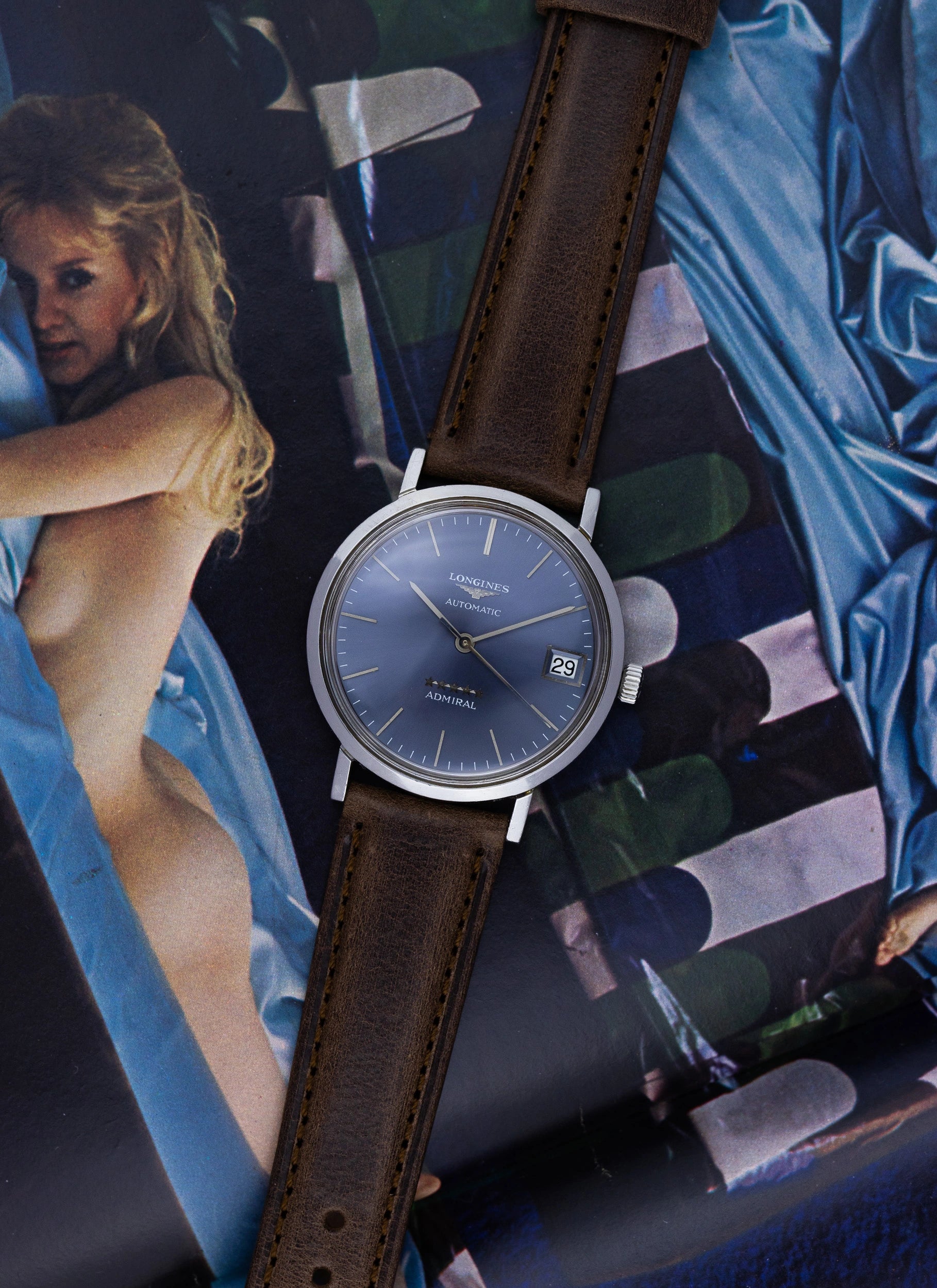 1970s Longines Admiral Gray Dial 1503 cal. 6651