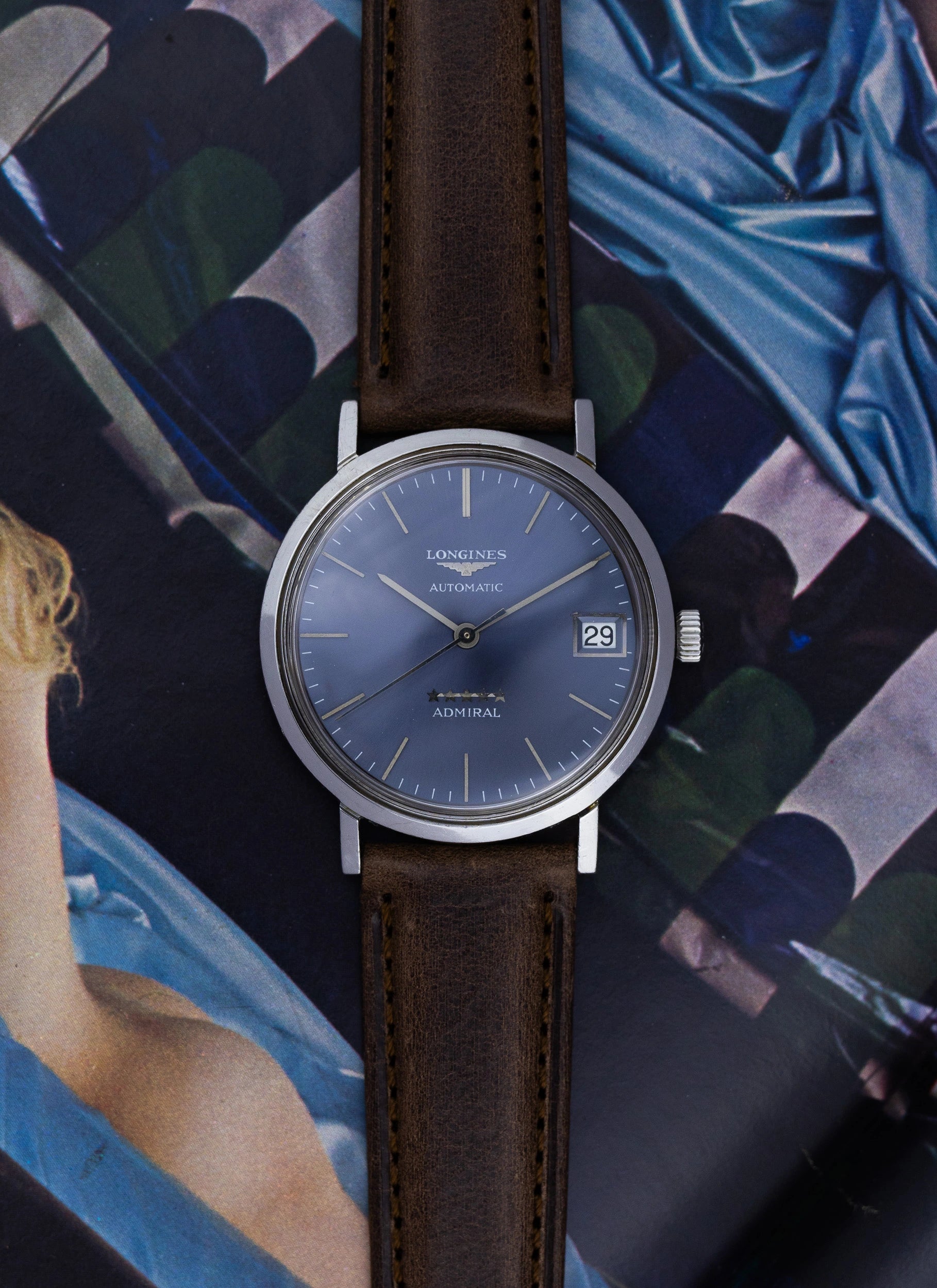 1970s Longines Admiral Gray Dial 1503 cal. 6651