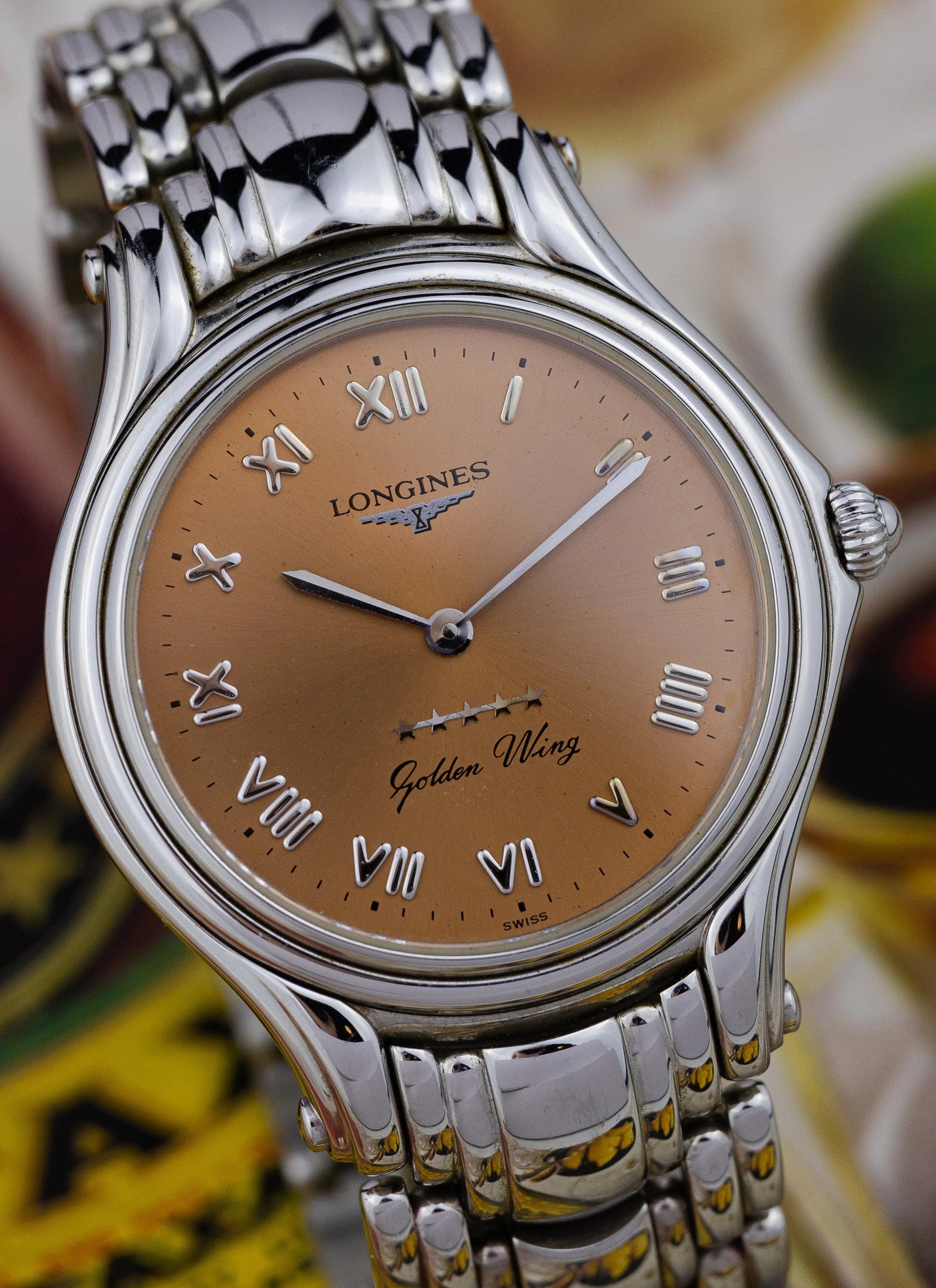2000s Longines Golden Wing Salmon Dial L3.606.4 cal. L.124.1
