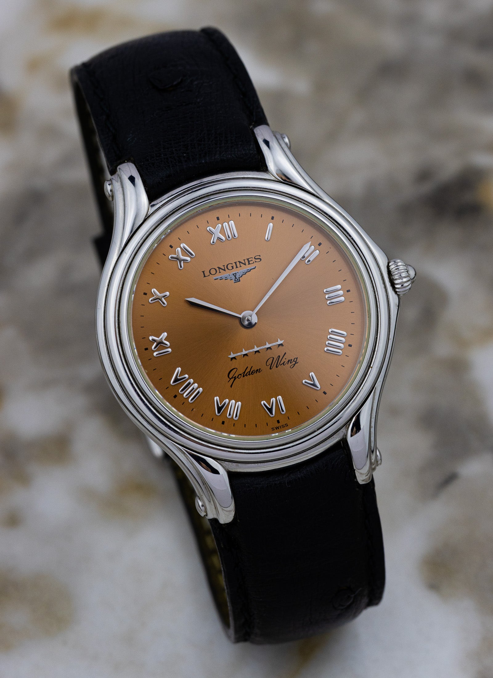 1998 Longines Golden Wing Salmon Dial L3.605.4.982 Full Set