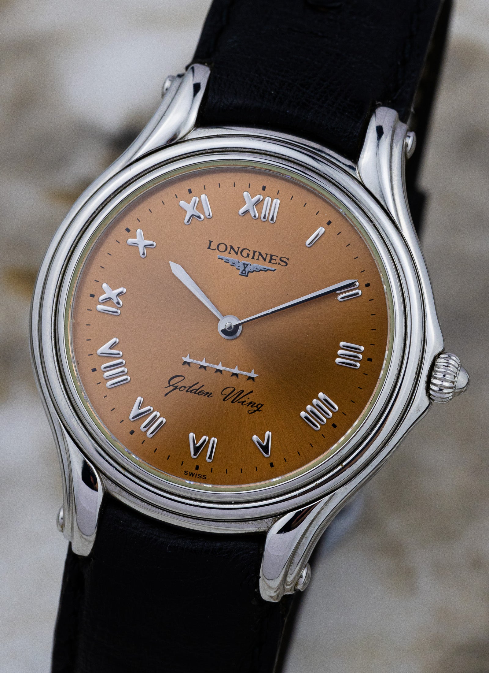 1998 Longines Golden Wing Salmon Dial L3.605.4.982 Full Set