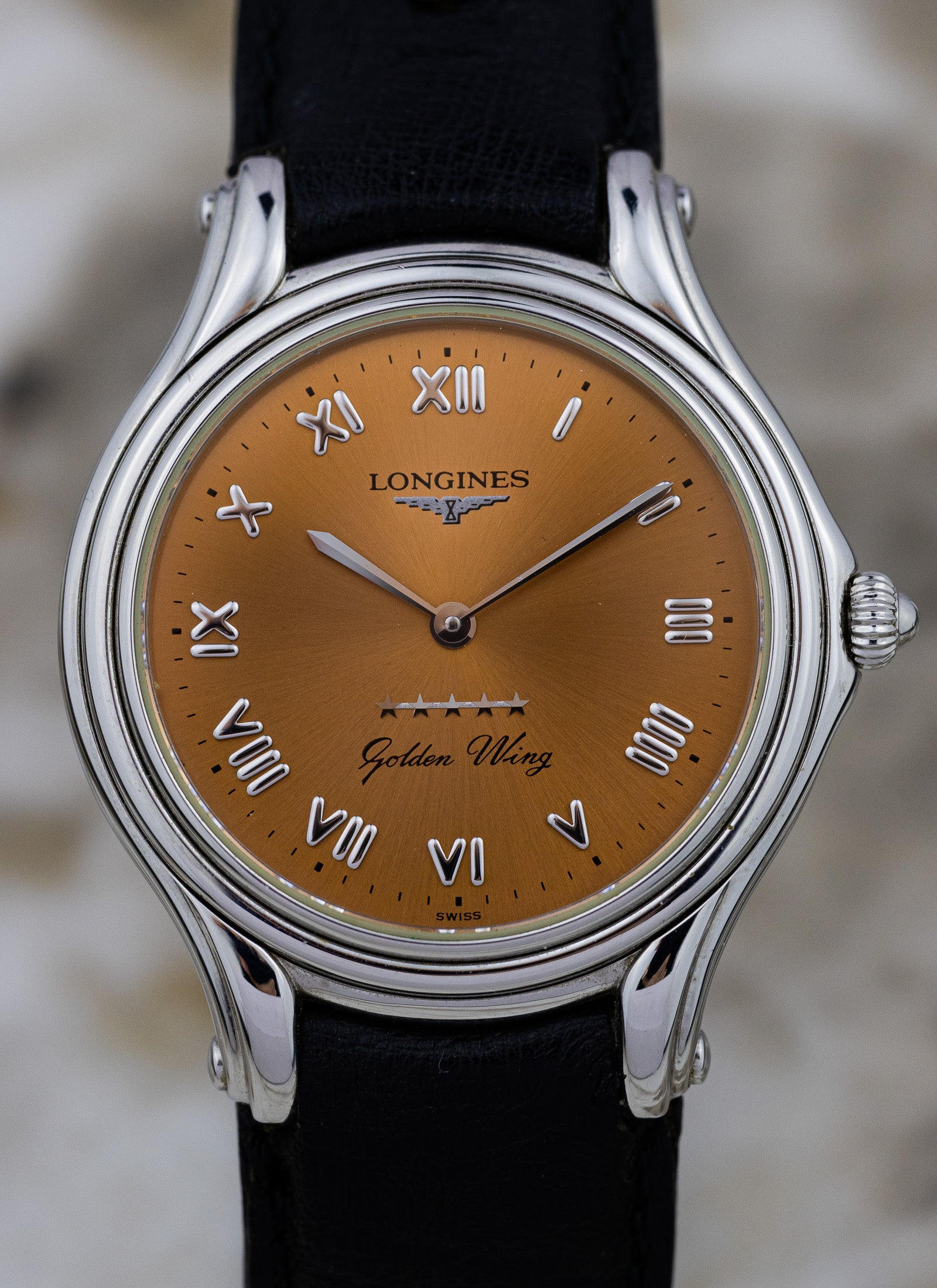 1998 Longines Golden Wing Salmon Dial L3.605.4.982 Full Set