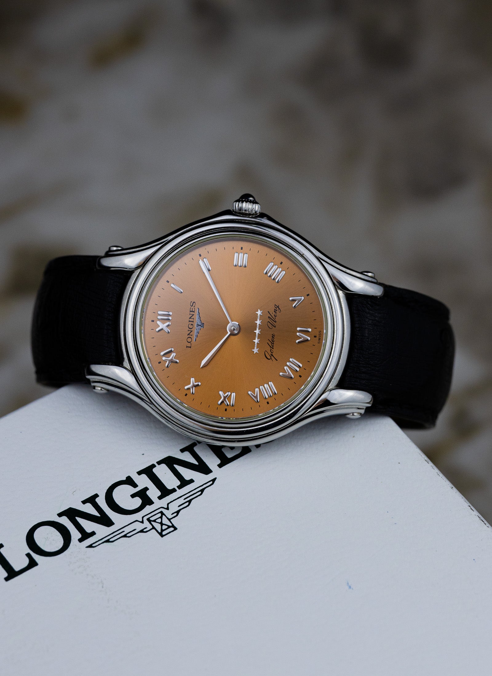 1998 Longines Golden Wing Salmon Dial L3.605.4.982 Full Set