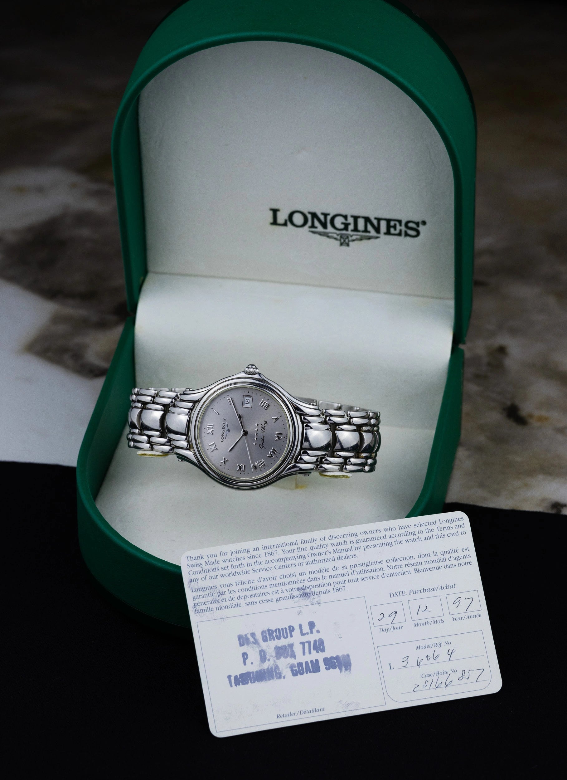 1997 Longines Golden Wing L3.606.4 Full Set