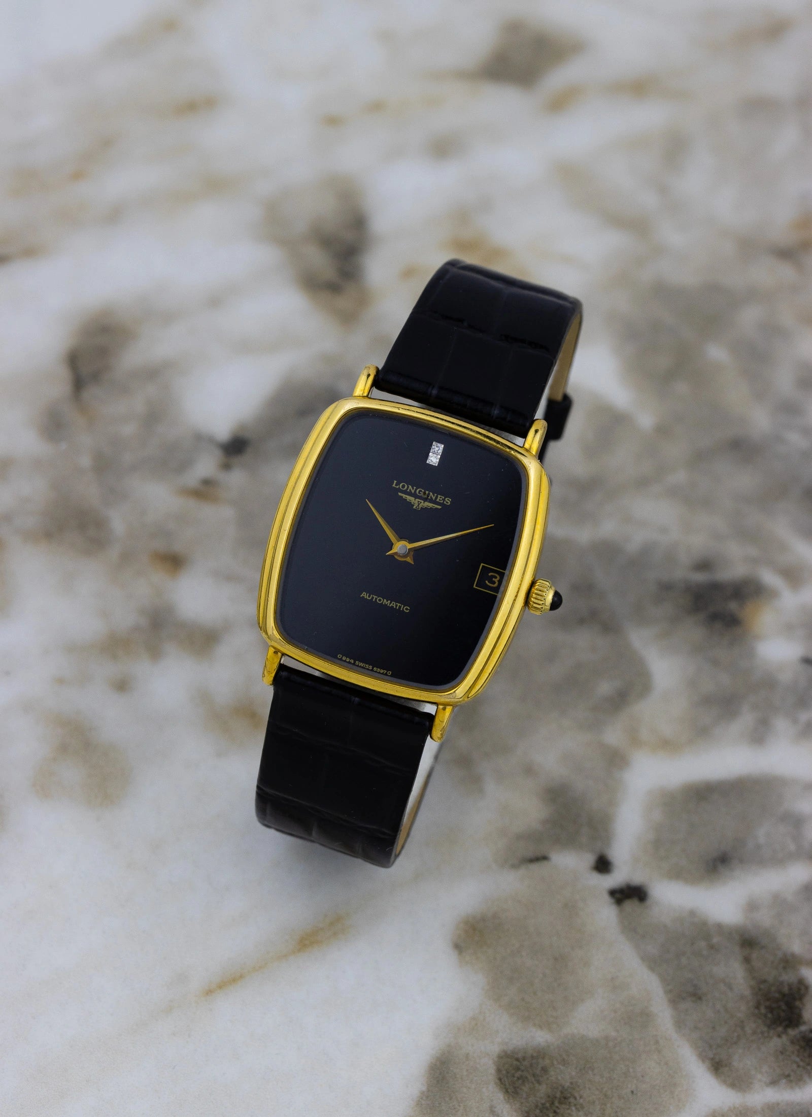 1970s Longines Black Dial & Diamonds 6397 6 cal. L994.1 Box