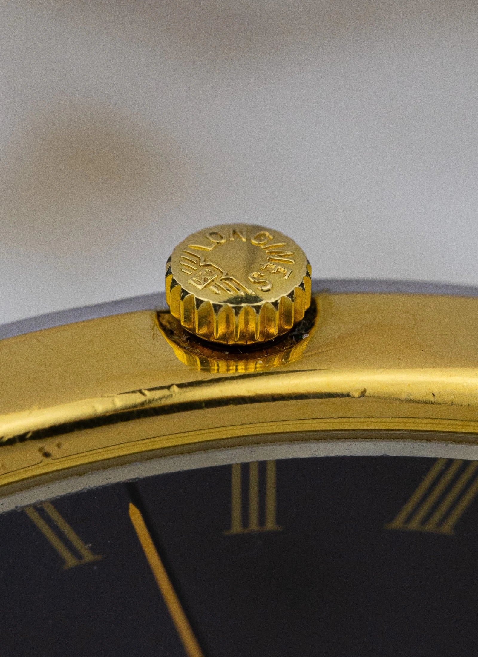 1980s Longines Tonneau Black Roman Dial 4450 cal. L847.4