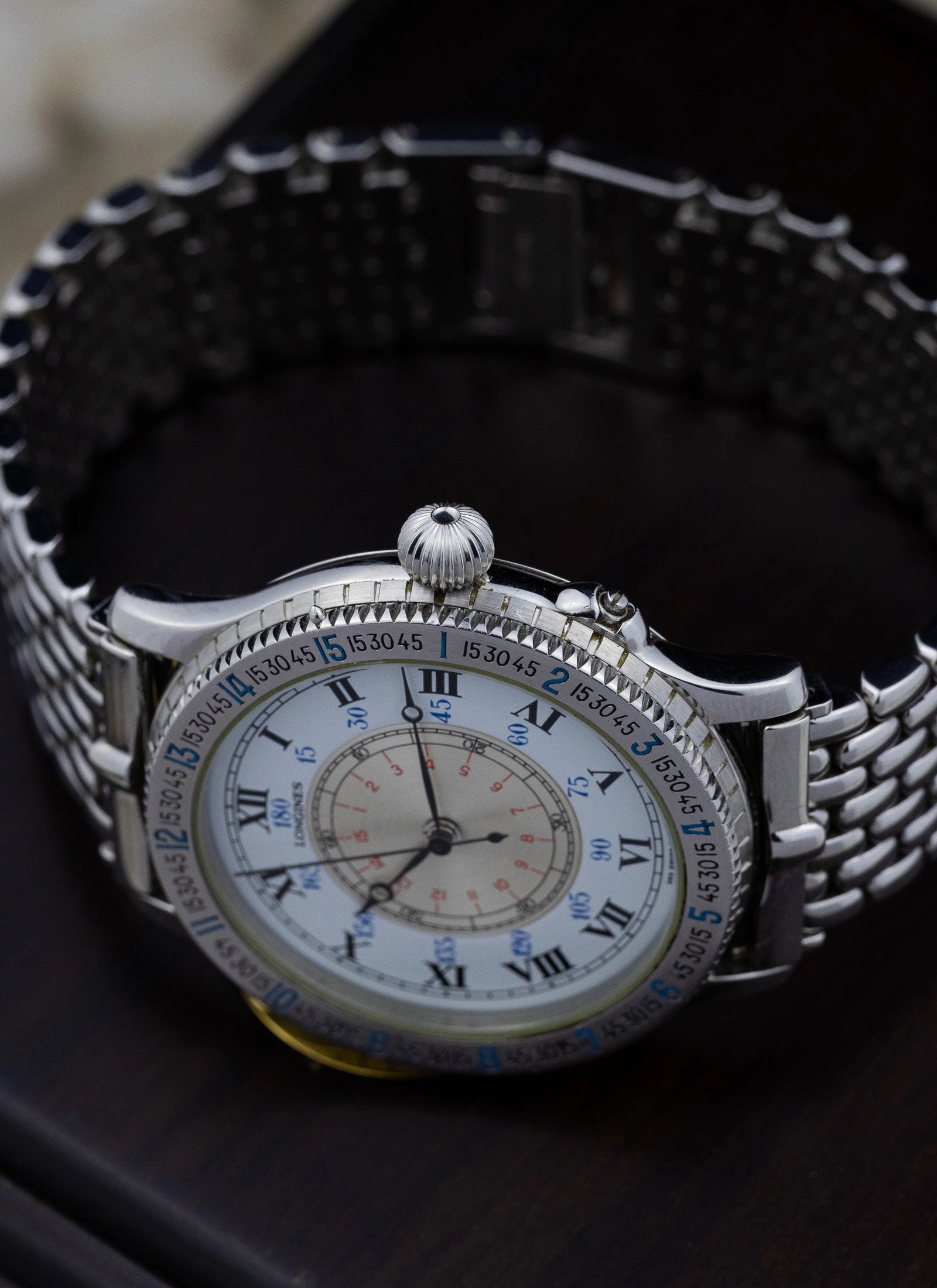 2000s Longines Lindbergh Hour Angle 989.5215 Serviced Box