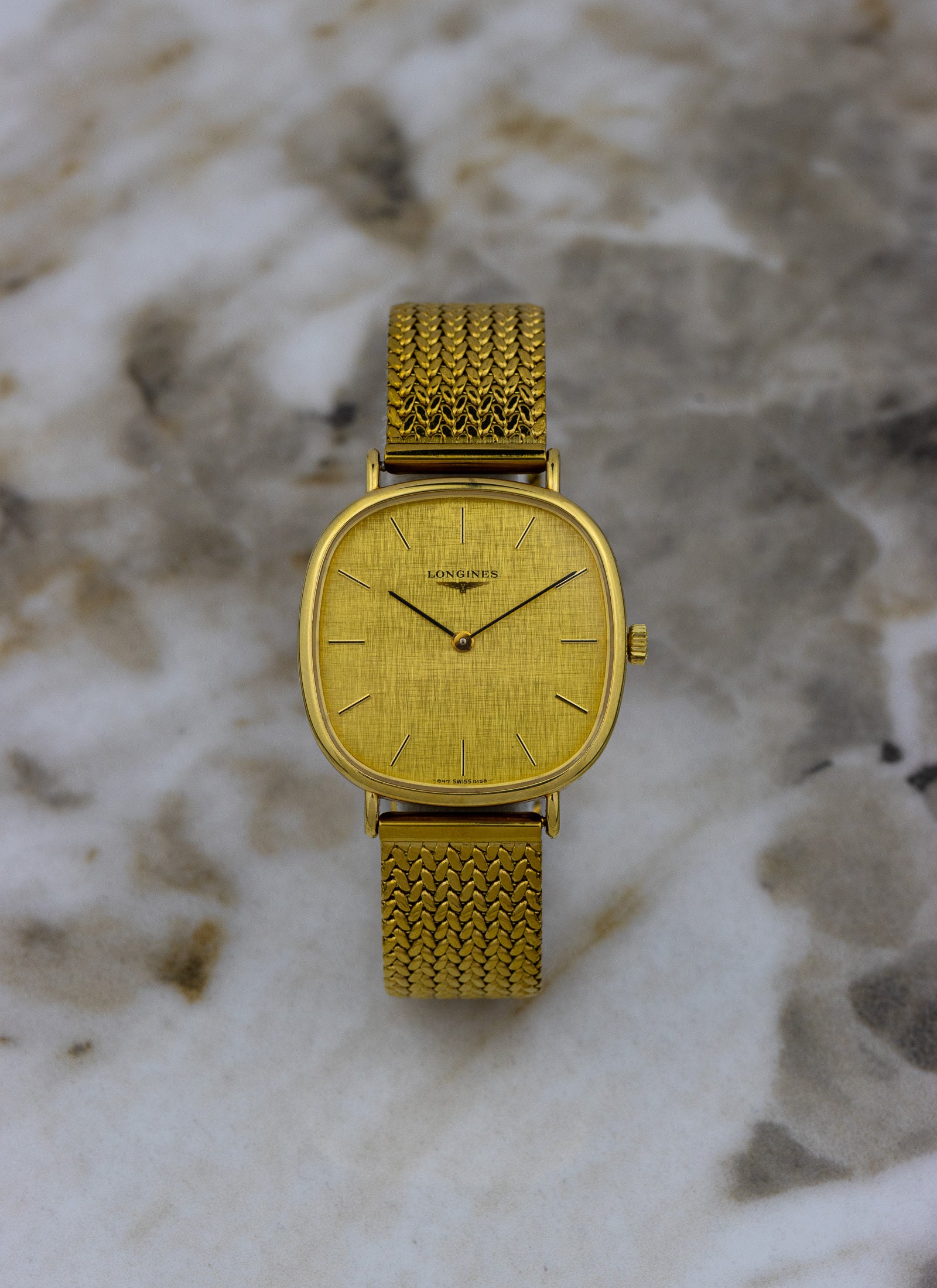 1980s Longines Linen Dial 847 4154 cal. L647.4