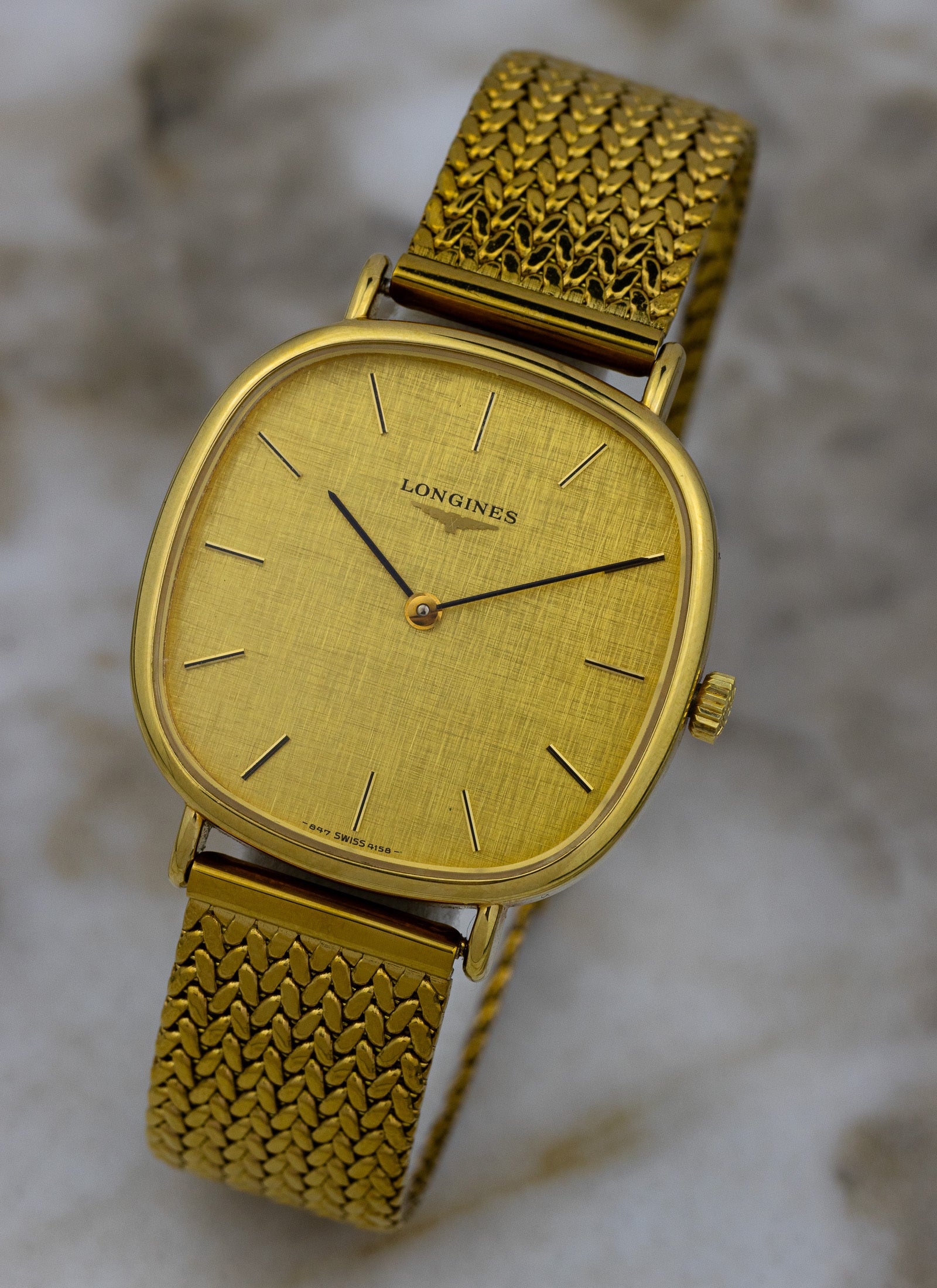 1980s Longines Linen Dial 847 4154 cal. L647.4