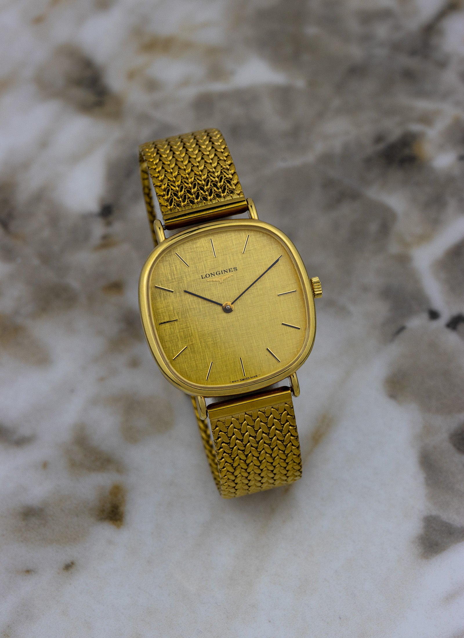 1980s Longines Linen Dial 847 4154 cal. L647.4
