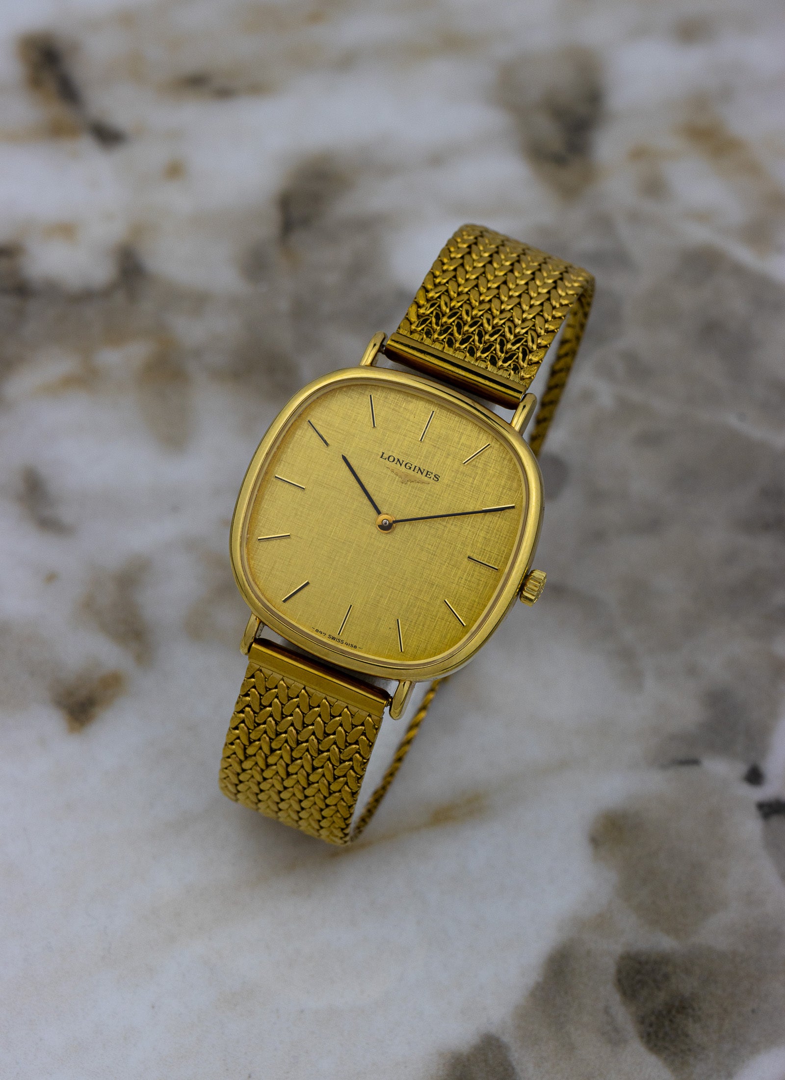 1980s Longines Linen Dial 847 4154 cal. L647.4