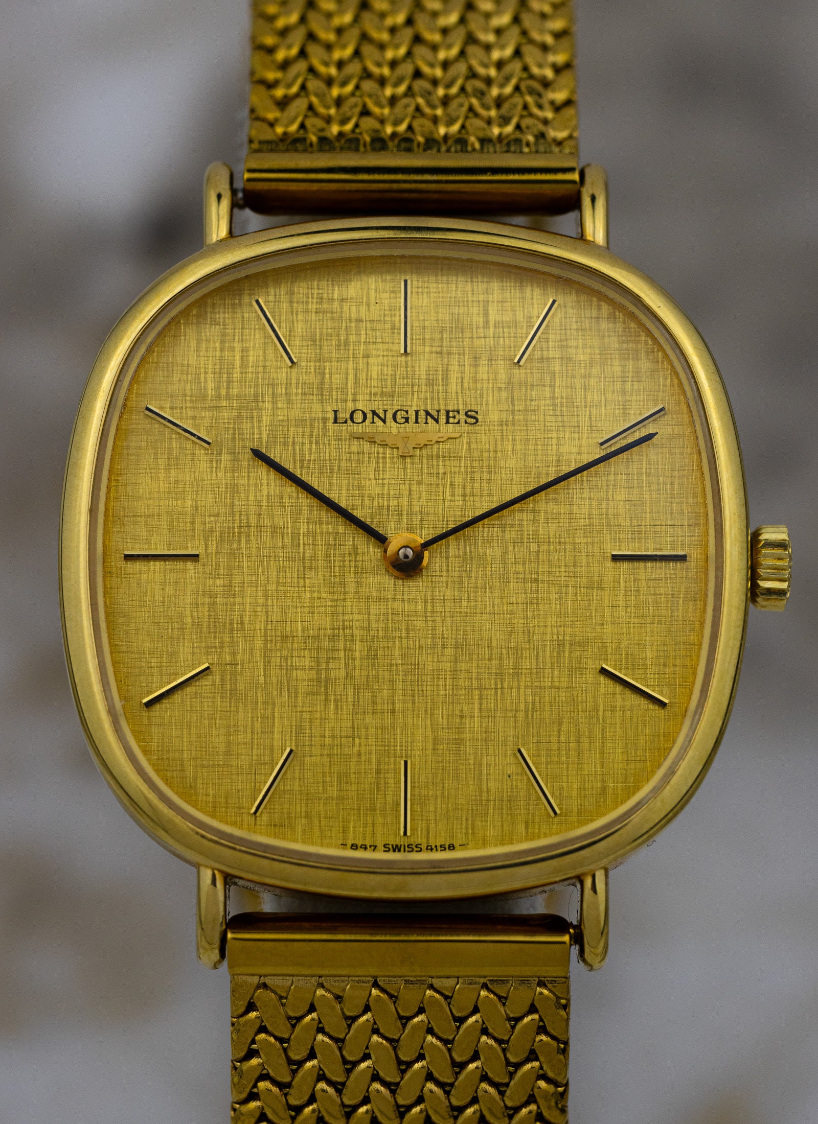 1980s Longines Linen Dial 847 4154 cal. L647.4