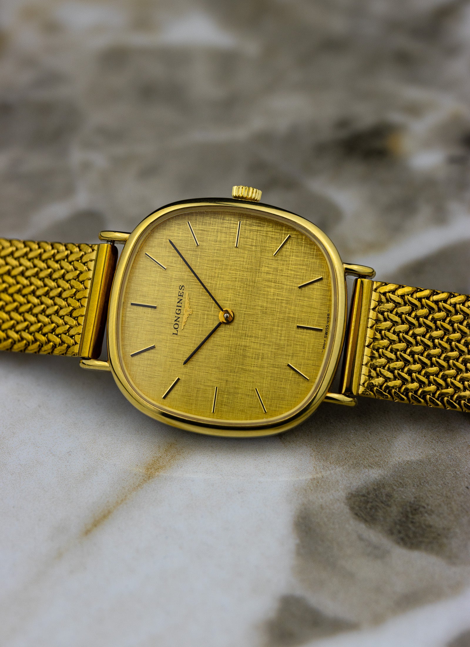 1980s Longines Linen Dial 847 4154 cal. L647.4