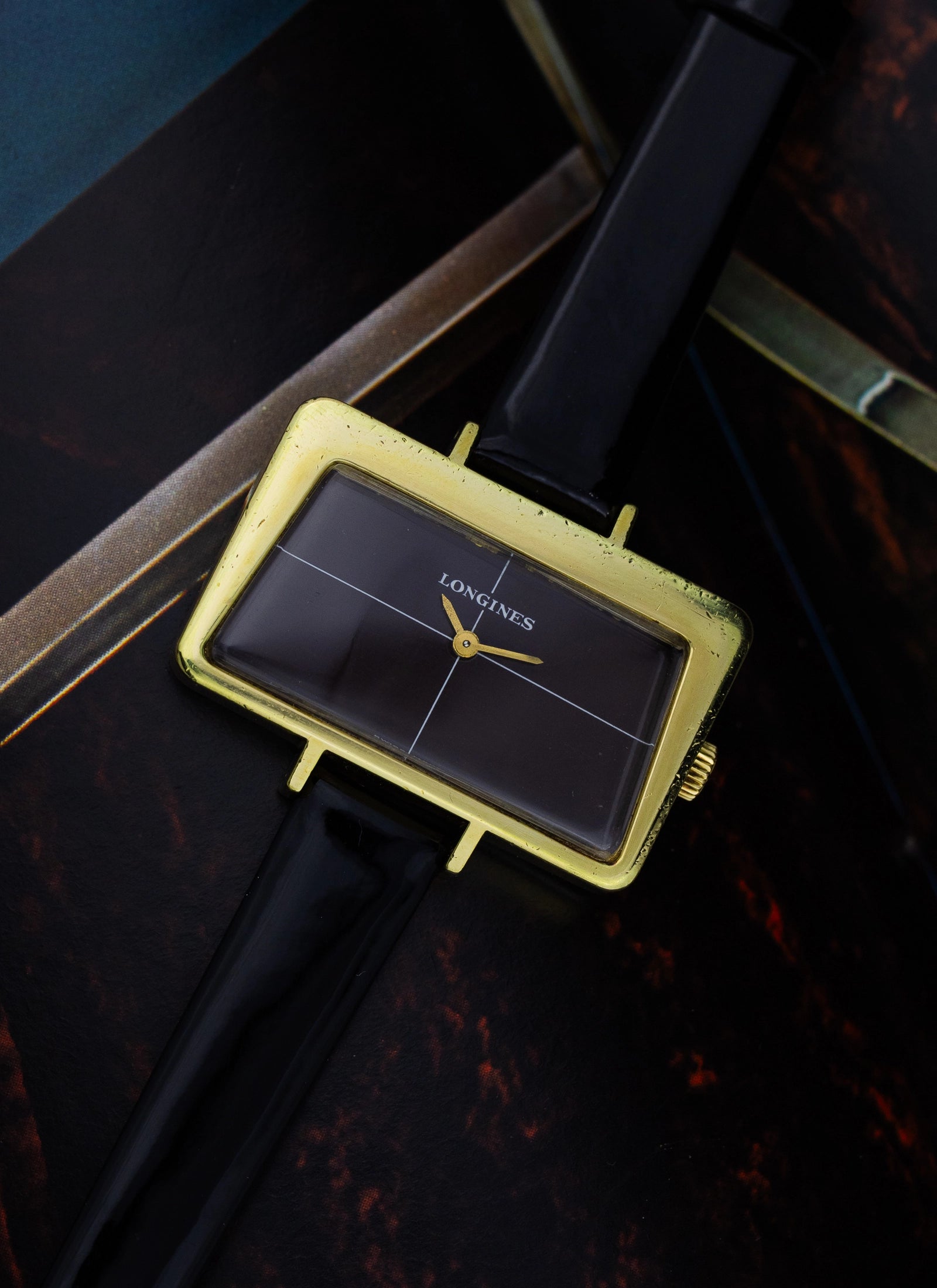 1970s Lady Longines Rectangular Chocolate Dial 5033-1 cal. 5601 Serviced