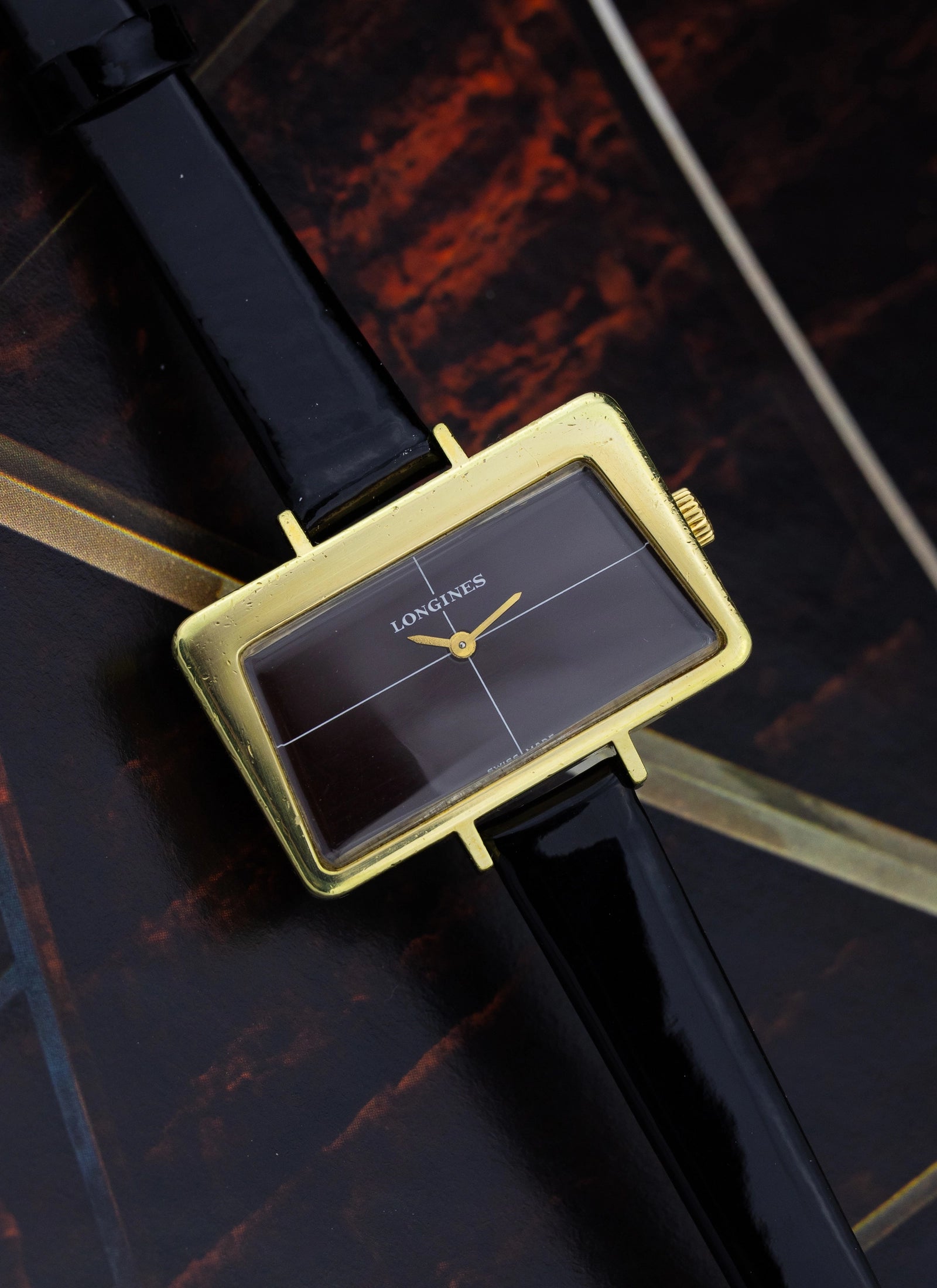 1970s Lady Longines Rectangular Chocolate Dial 5033-1 cal. 5601 Serviced