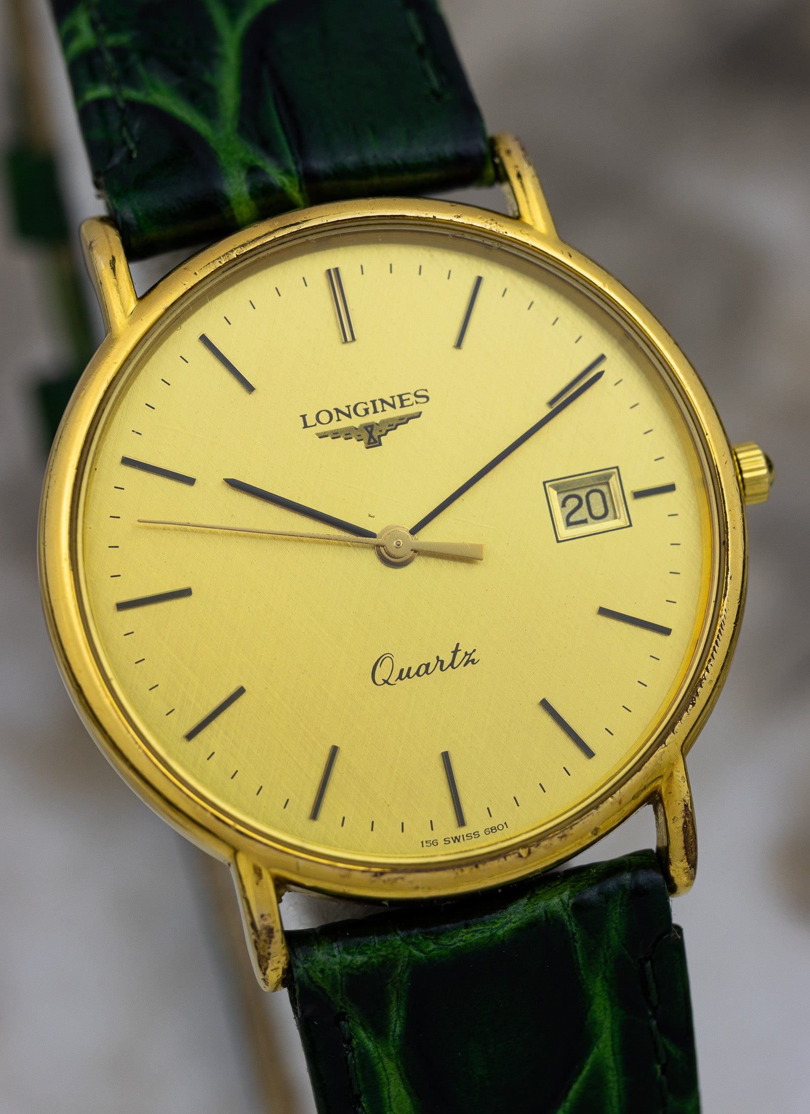 1990s Longines Quartz Linen Dial