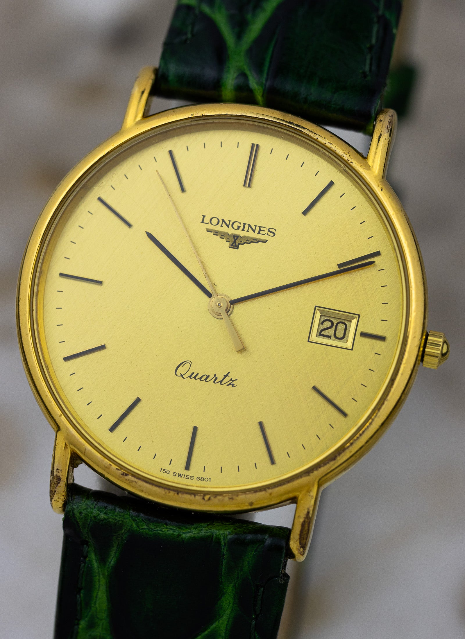 1990s Longines Quartz Linen Dial