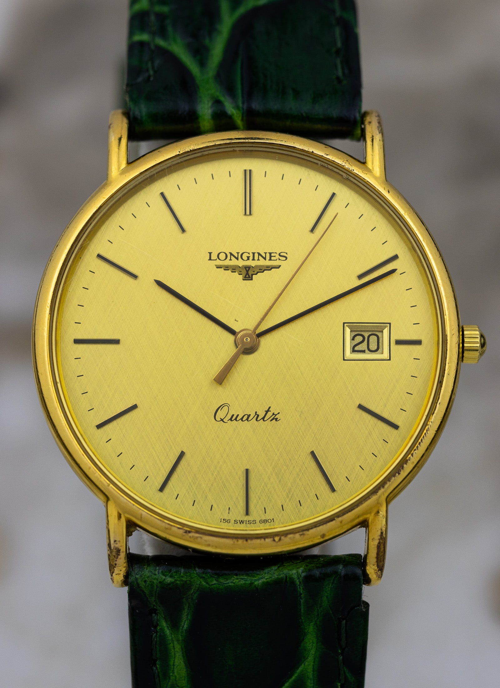 1990s Longines Quartz Linen Dial