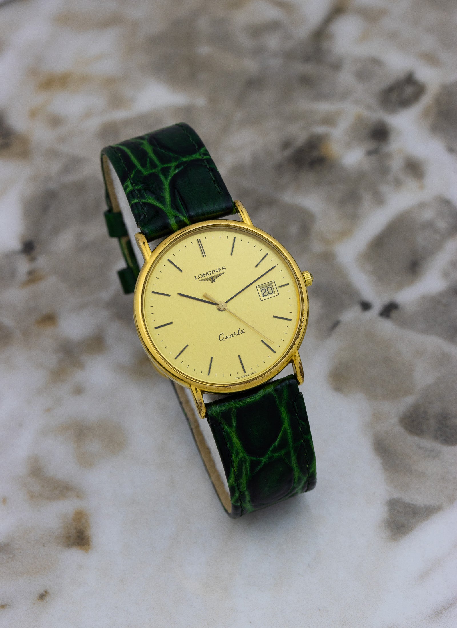 1990s Longines Quartz Linen Dial