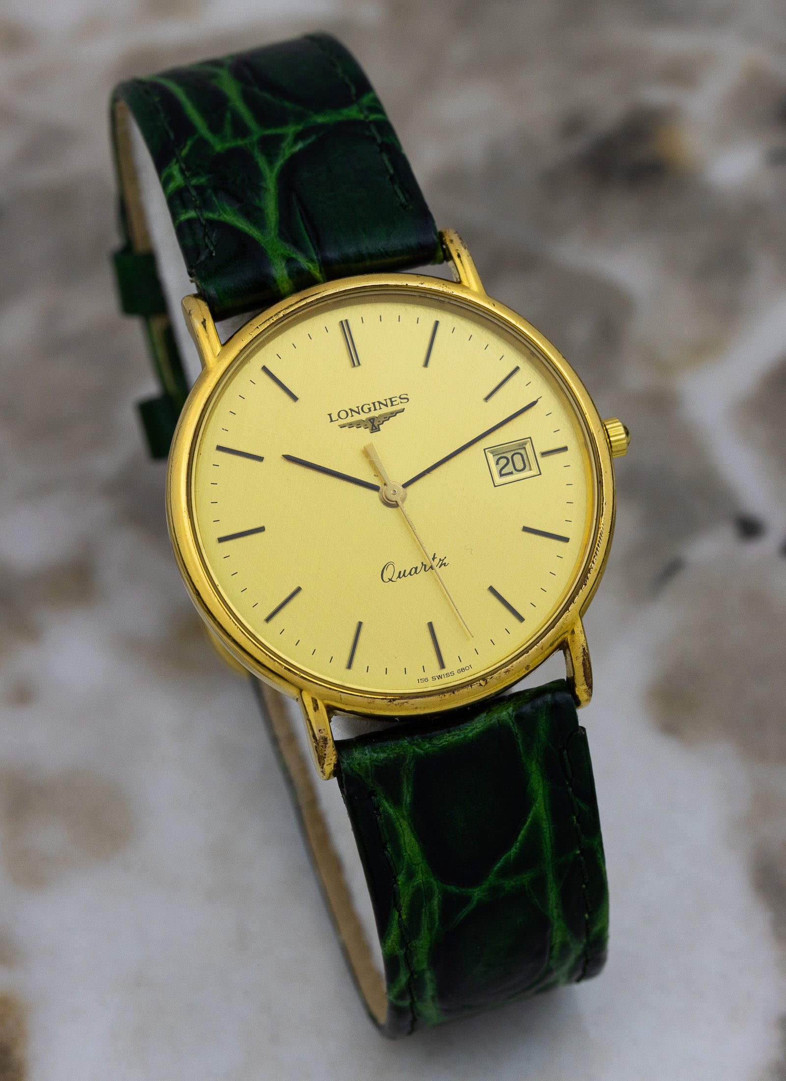 1990s Longines Quartz Linen Dial