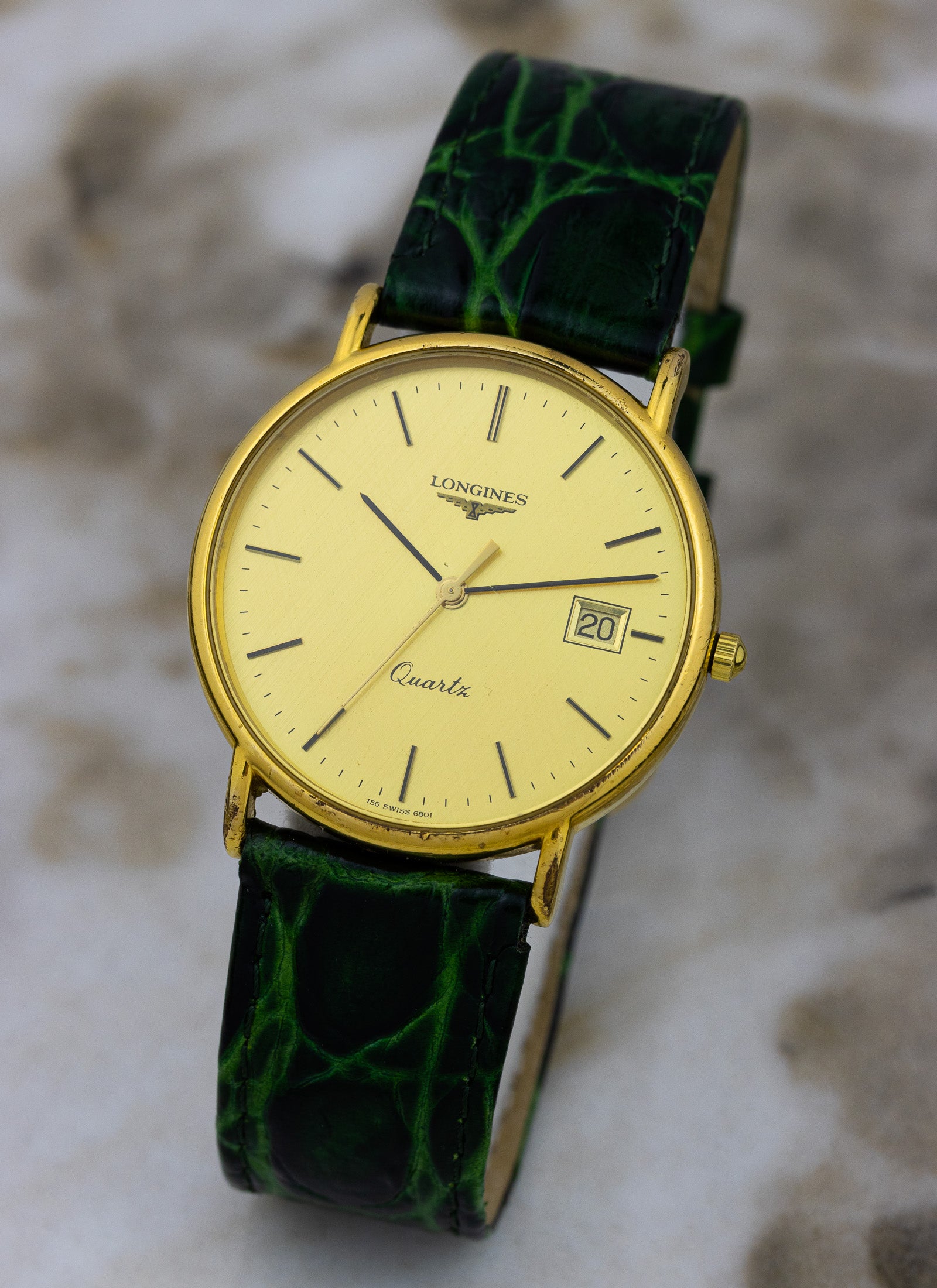 1990s Longines Quartz Linen Dial
