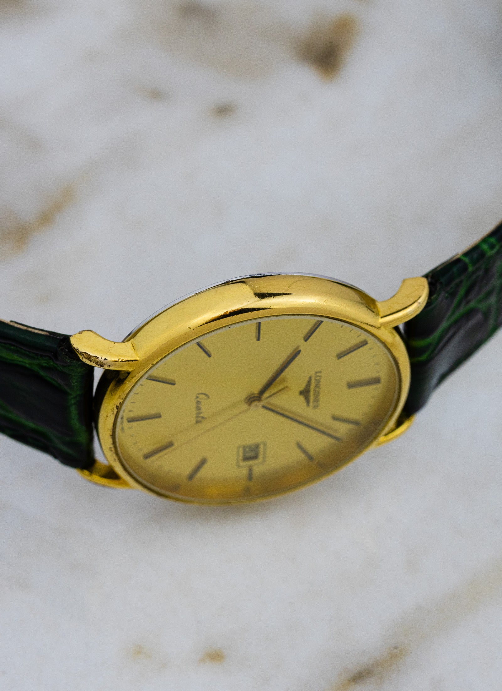 1990s Longines Quartz Linen Dial