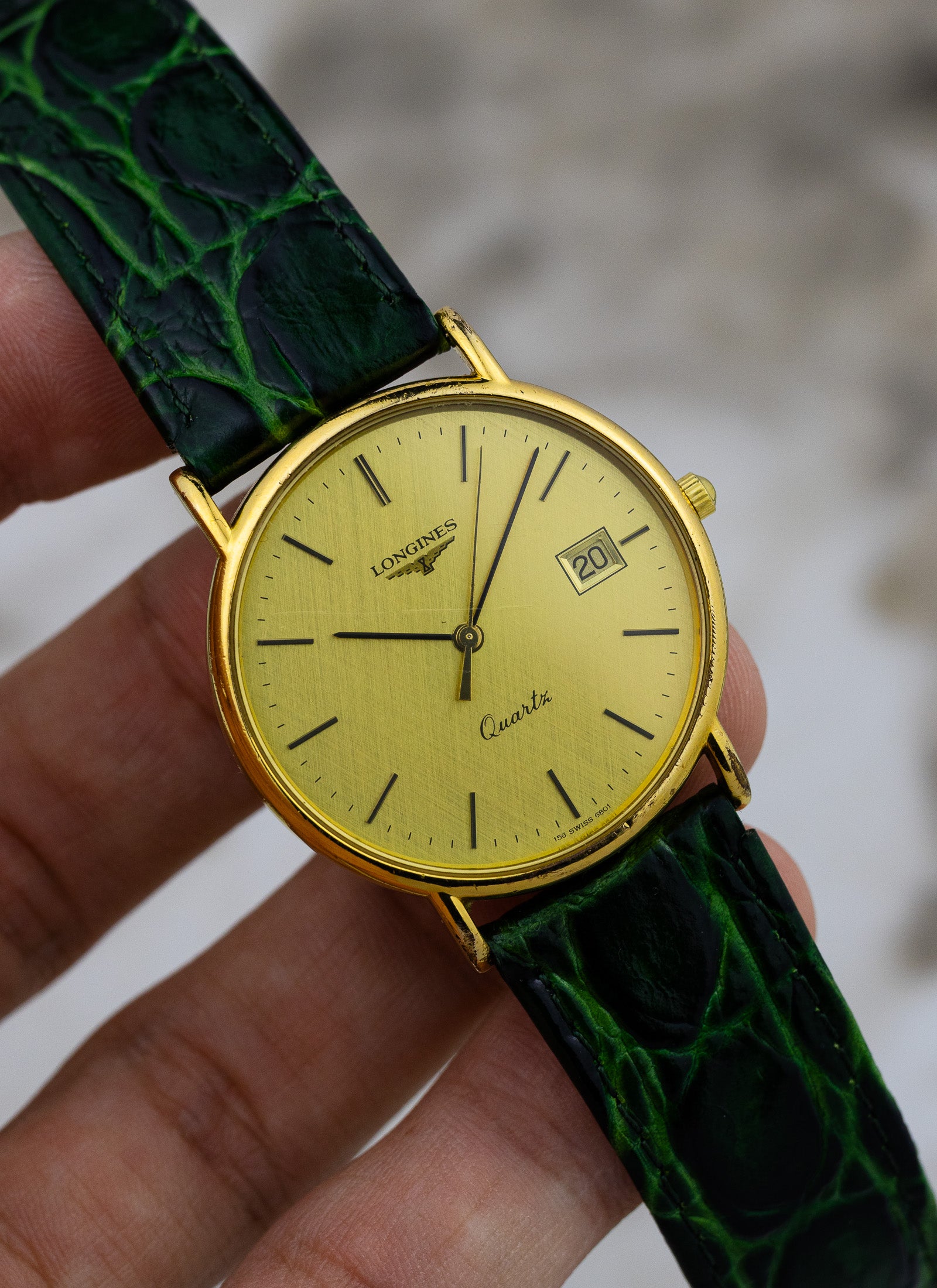 1990s Longines Quartz Linen Dial