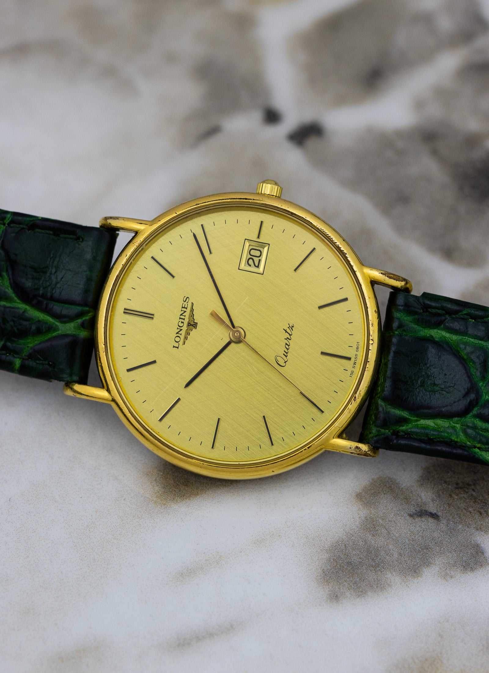 1990s Longines Quartz Linen Dial