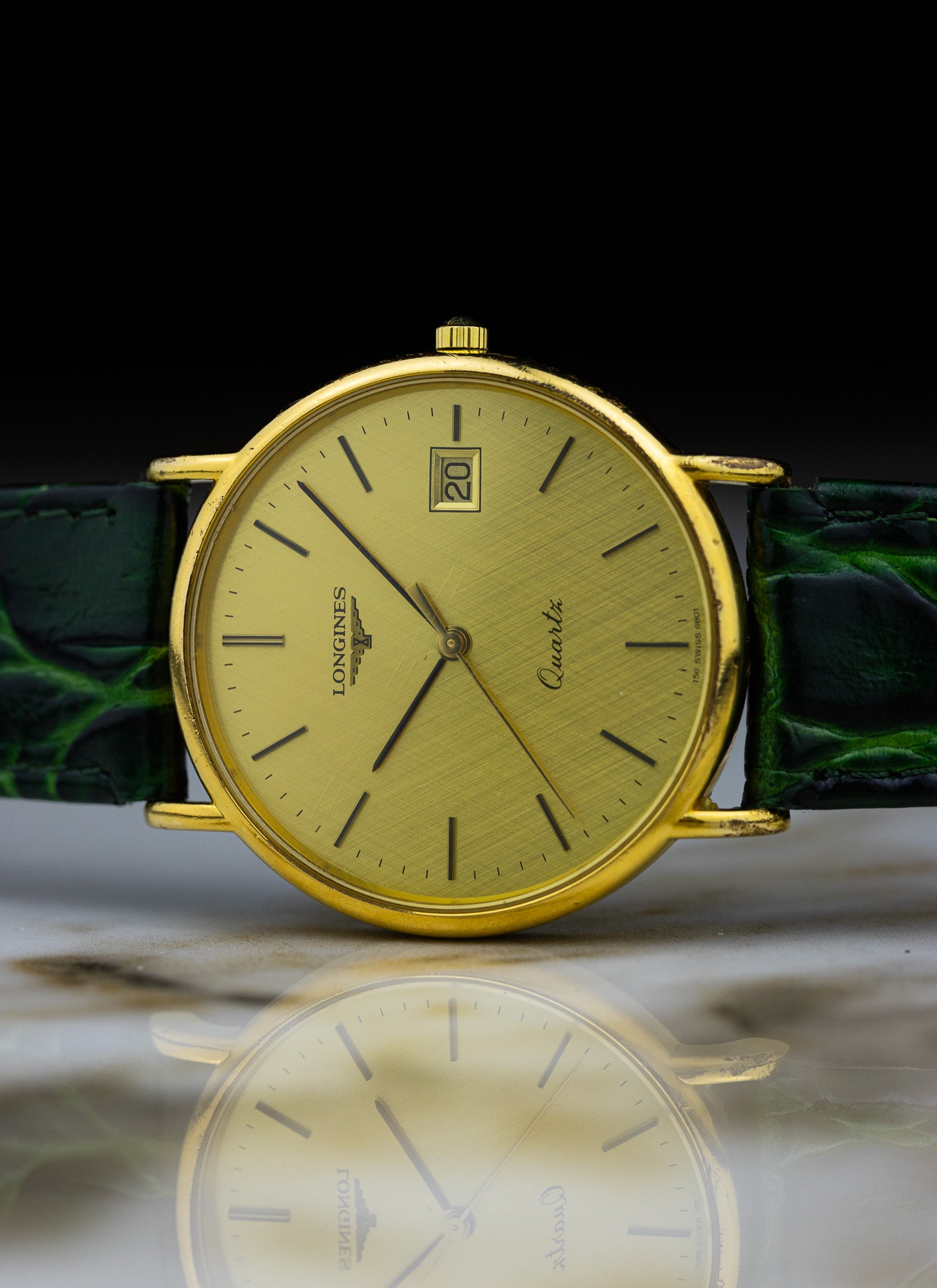 1990s Longines Quartz Linen Dial